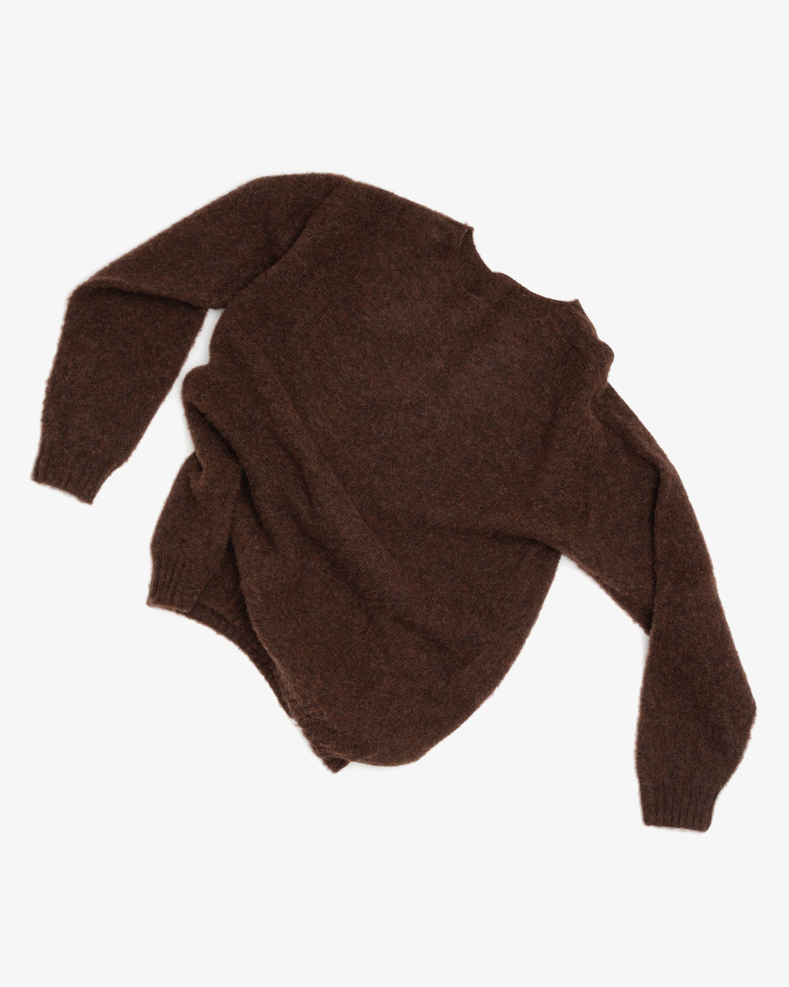 FITZROY SWEATER - DOUBLE BRUSHED ESPRESSO