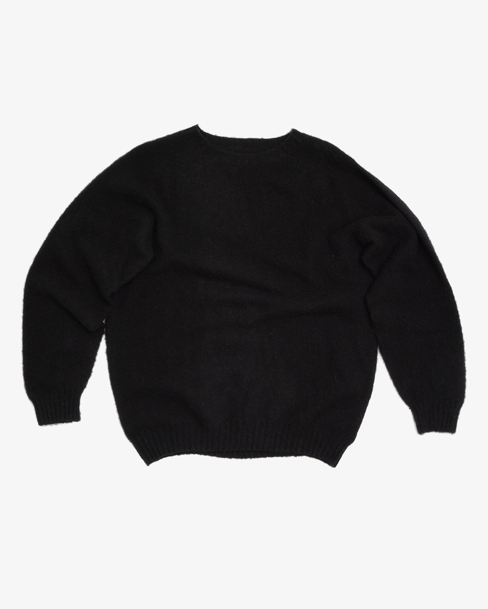 FITZROY SWEATER - DOUBLE BRUSHED BLACK