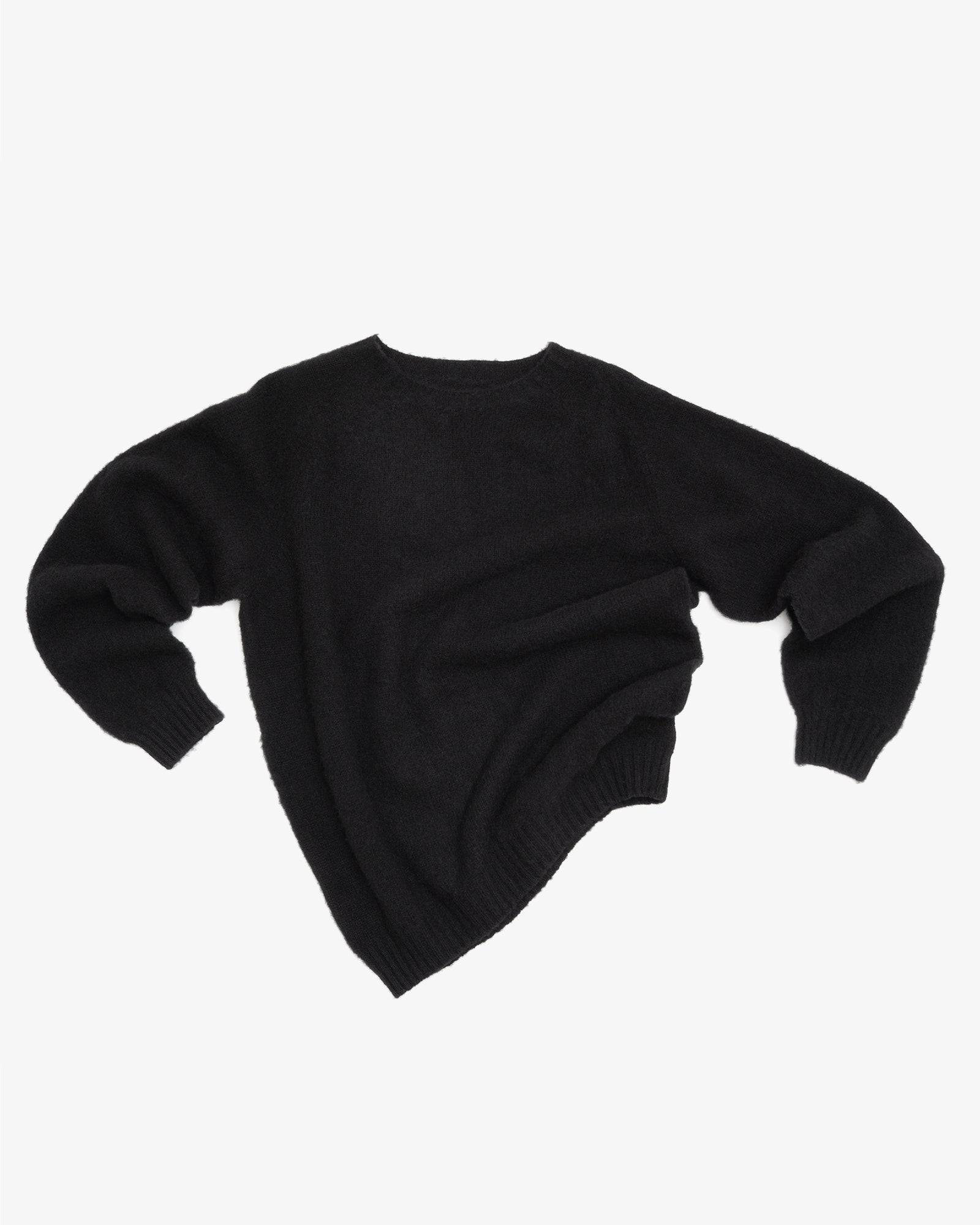 FITZROY SWEATER - DOUBLE BRUSHED BLACK
