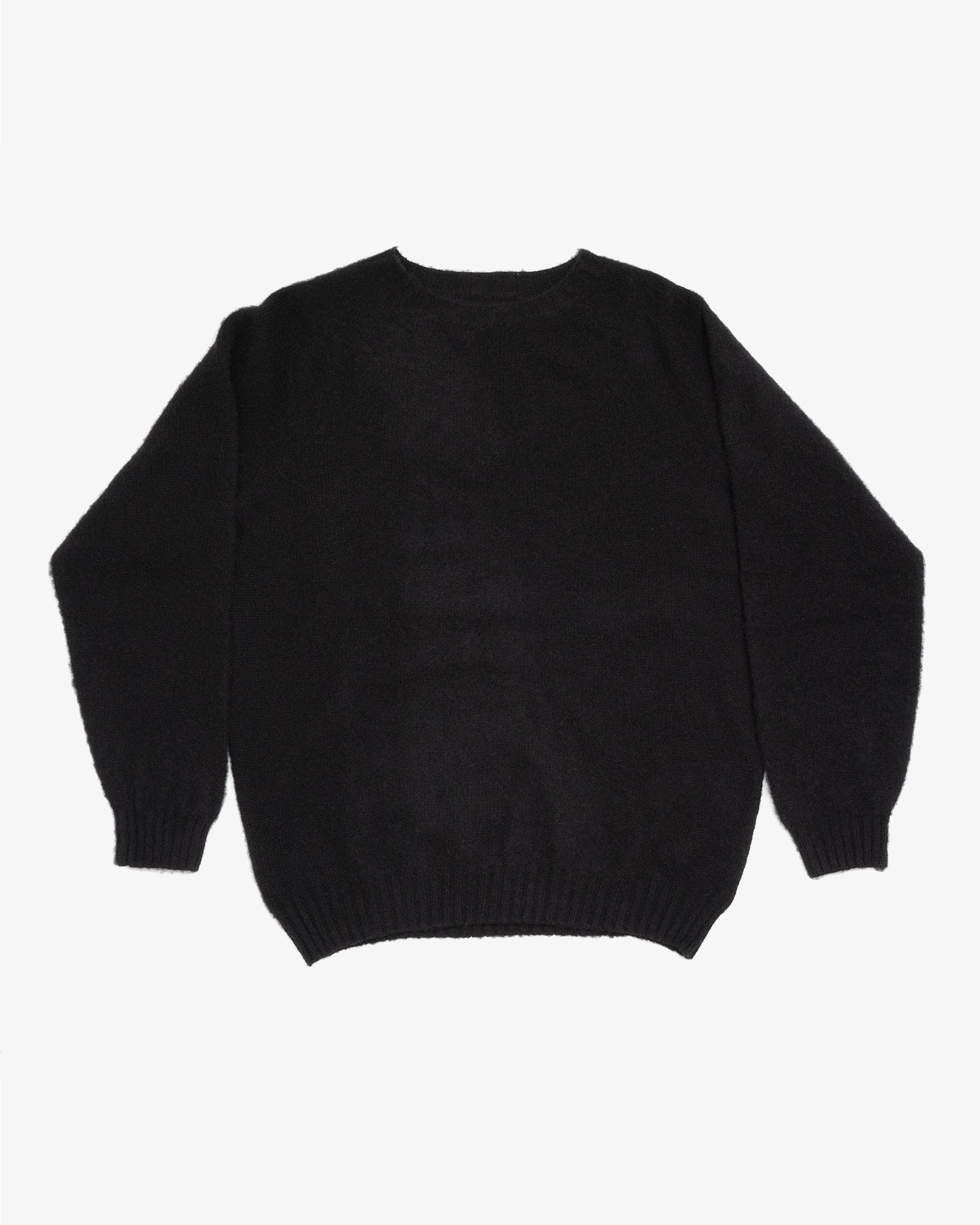 FITZROY SWEATER - DOUBLE BRUSHED BLACK