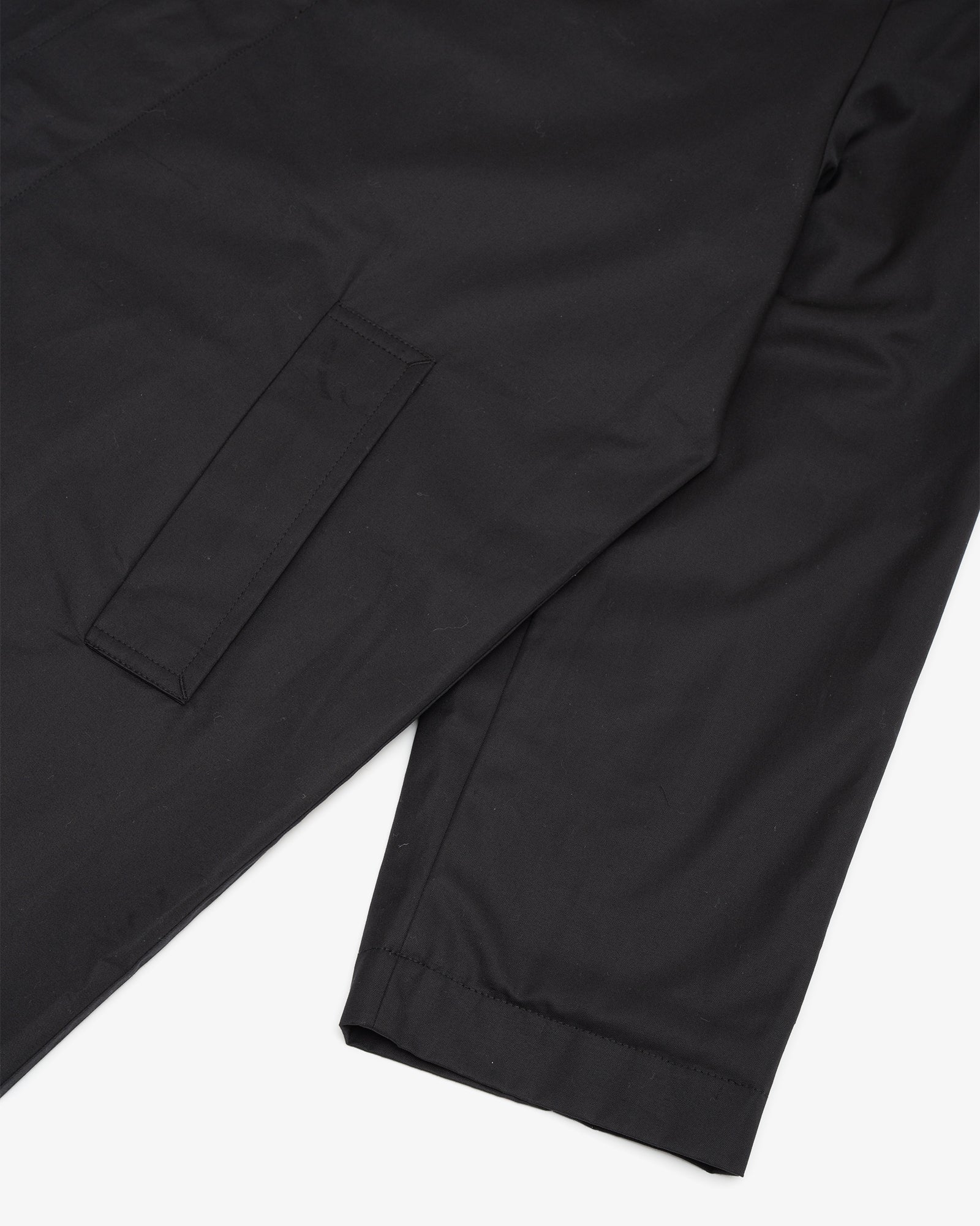 DRAFT COAT - BLACK COTTON MASTERSHIELD