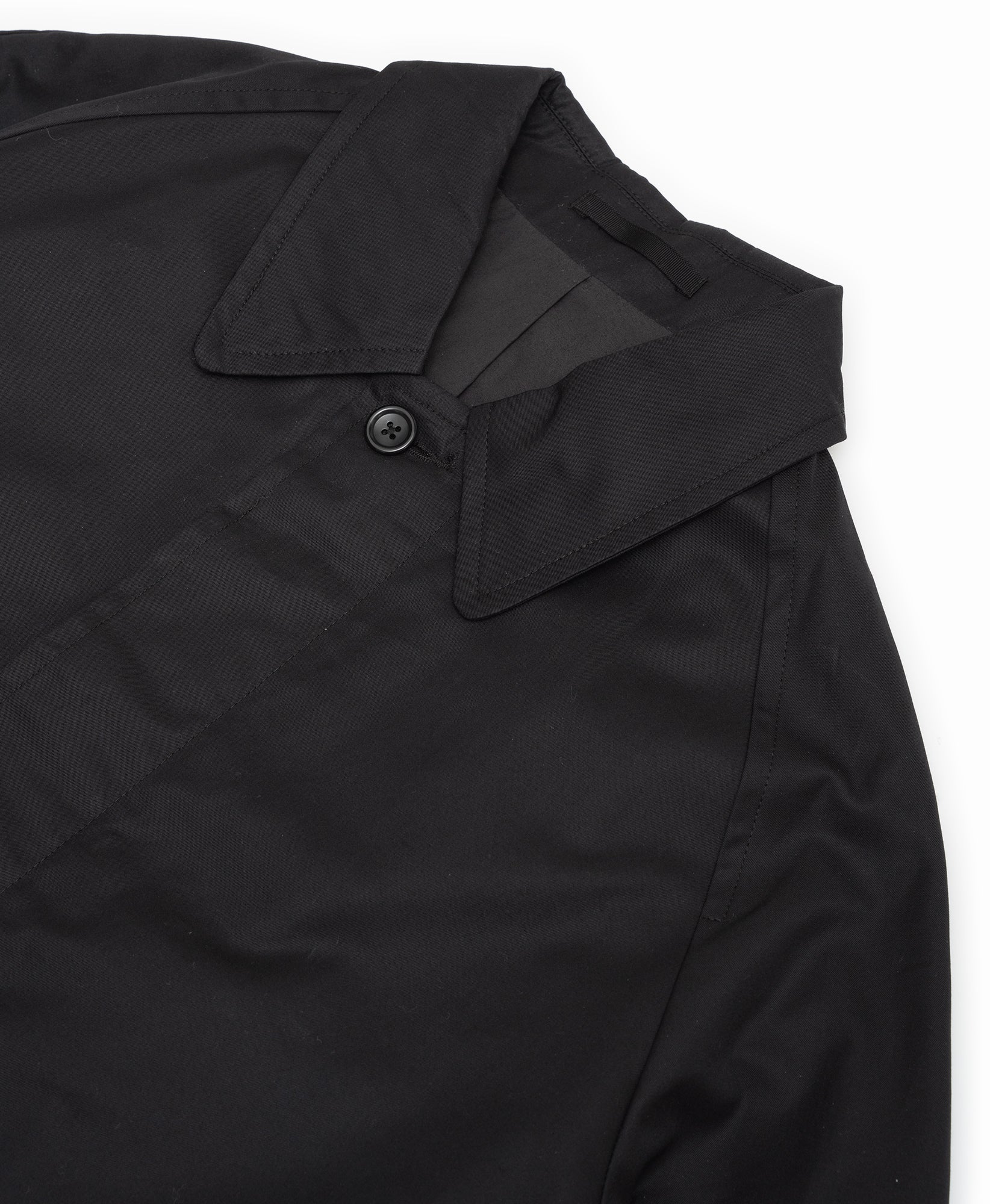 DRAFT COAT - BLACK COTTON MASTERSHIELD