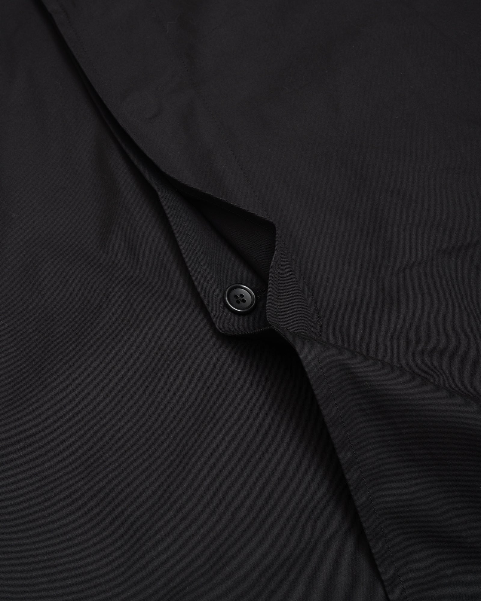 DRAFT COAT - BLACK COTTON MASTERSHIELD