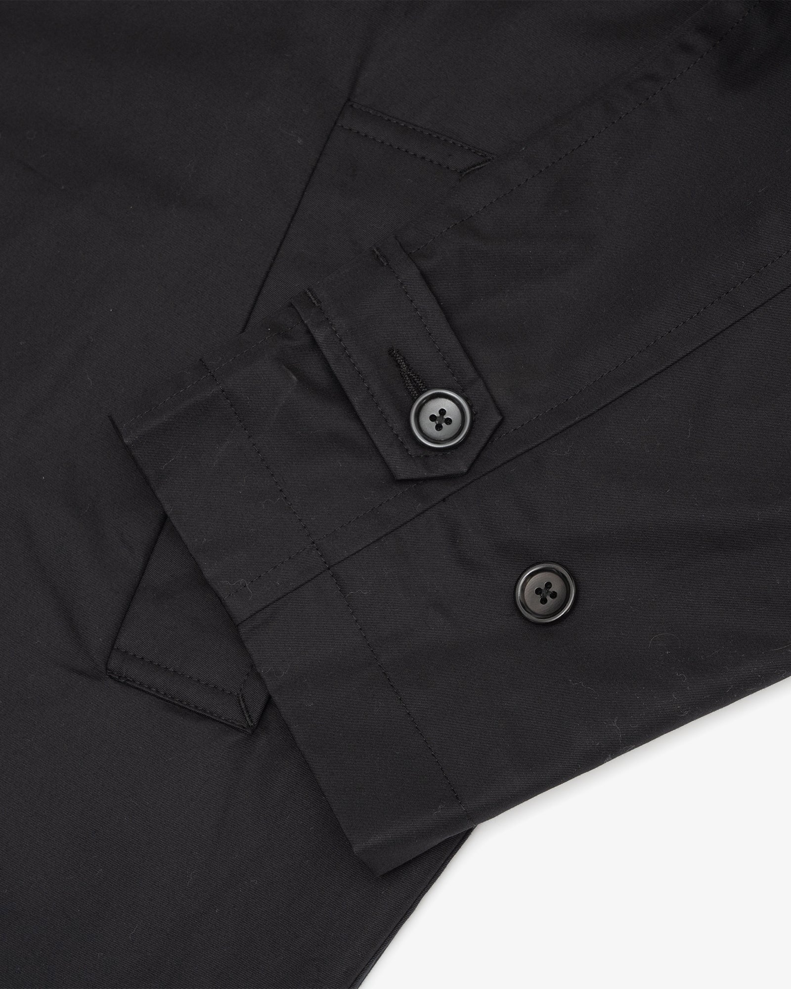 DRAFT COAT - BLACK COTTON MASTERSHIELD