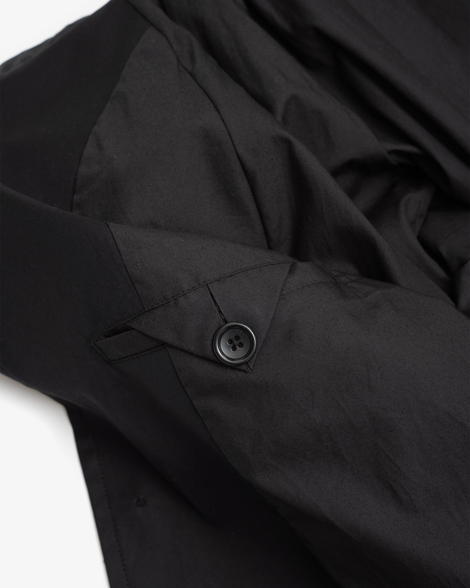 DRAFT COAT - BLACK COTTON MASTERSHIELD
