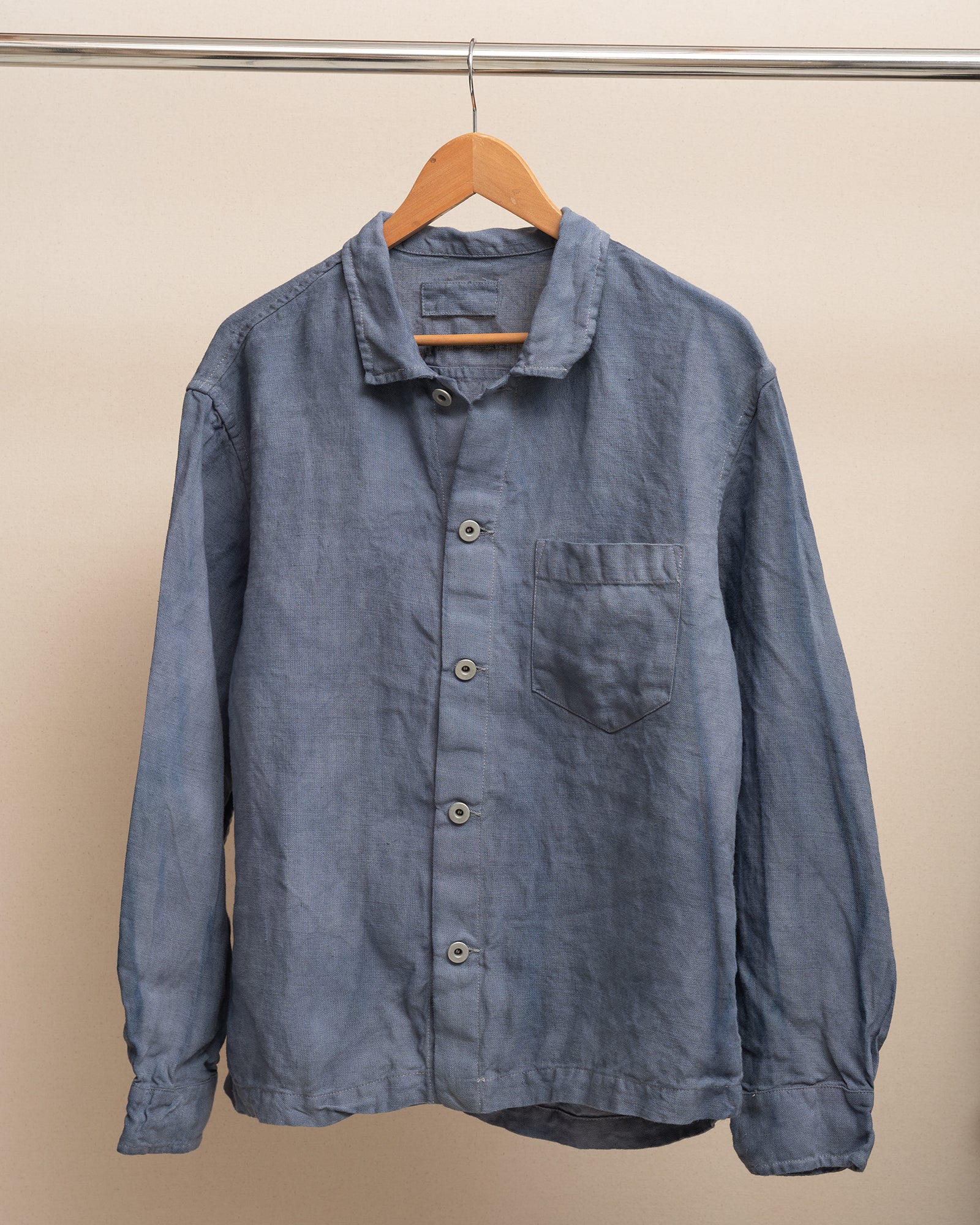 TRAVAIL SHIRT - OVERDYED BELGIAN LINEN 2
