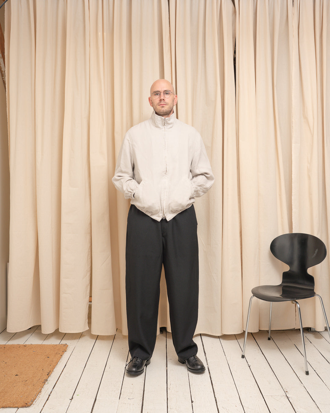 CIRCUIT JACKET - LIGHT GREY WASHED BELGIAN LINEN