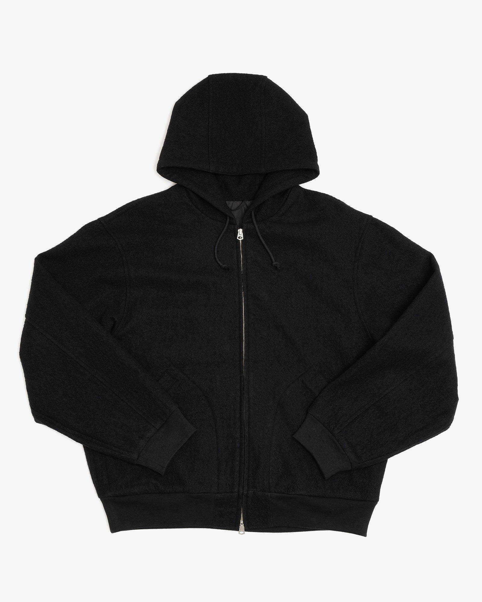 PARKA - BLACK PIECE DYED WOOL TWILL