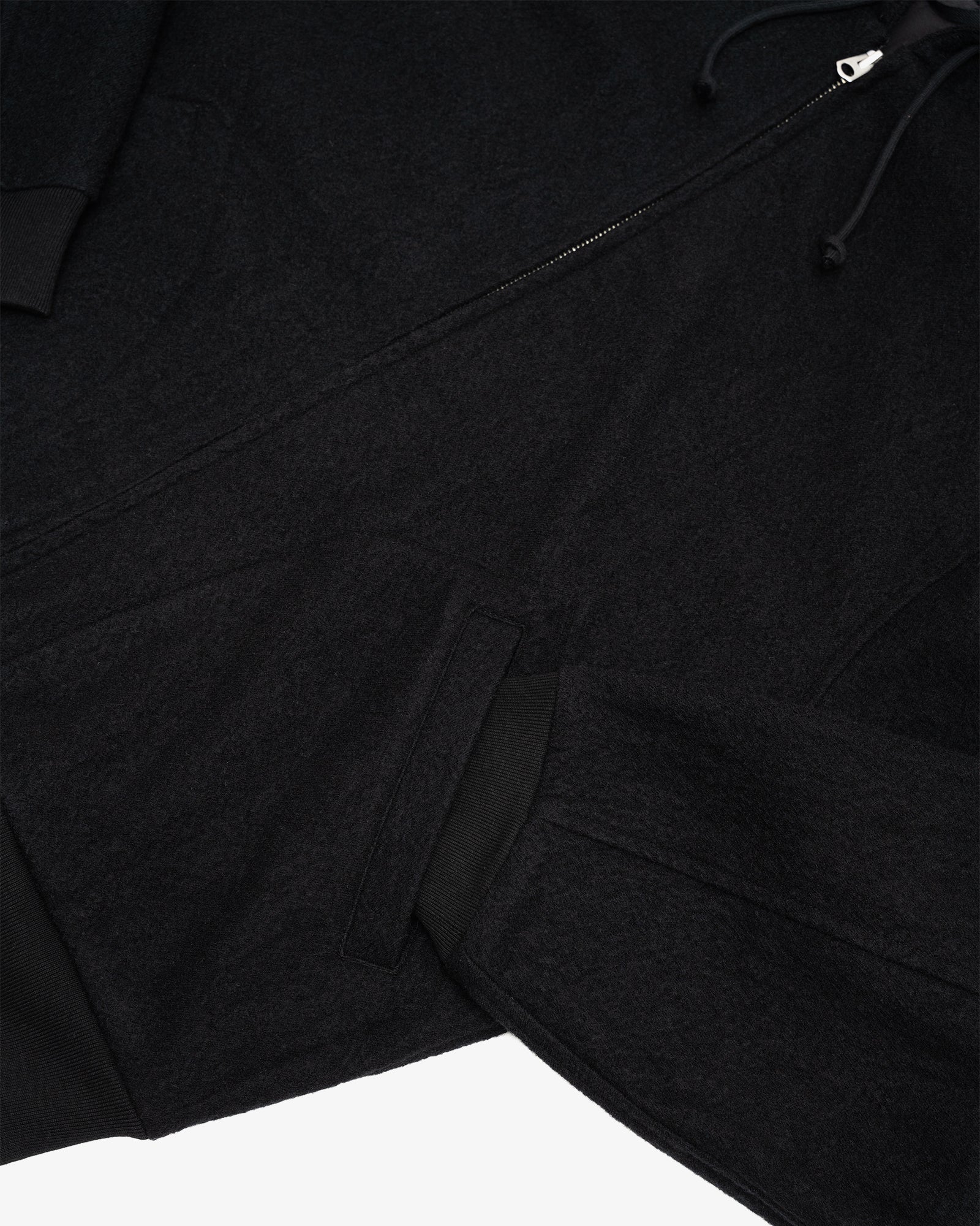 PARKA - BLACK PIECE DYED WOOL TWILL