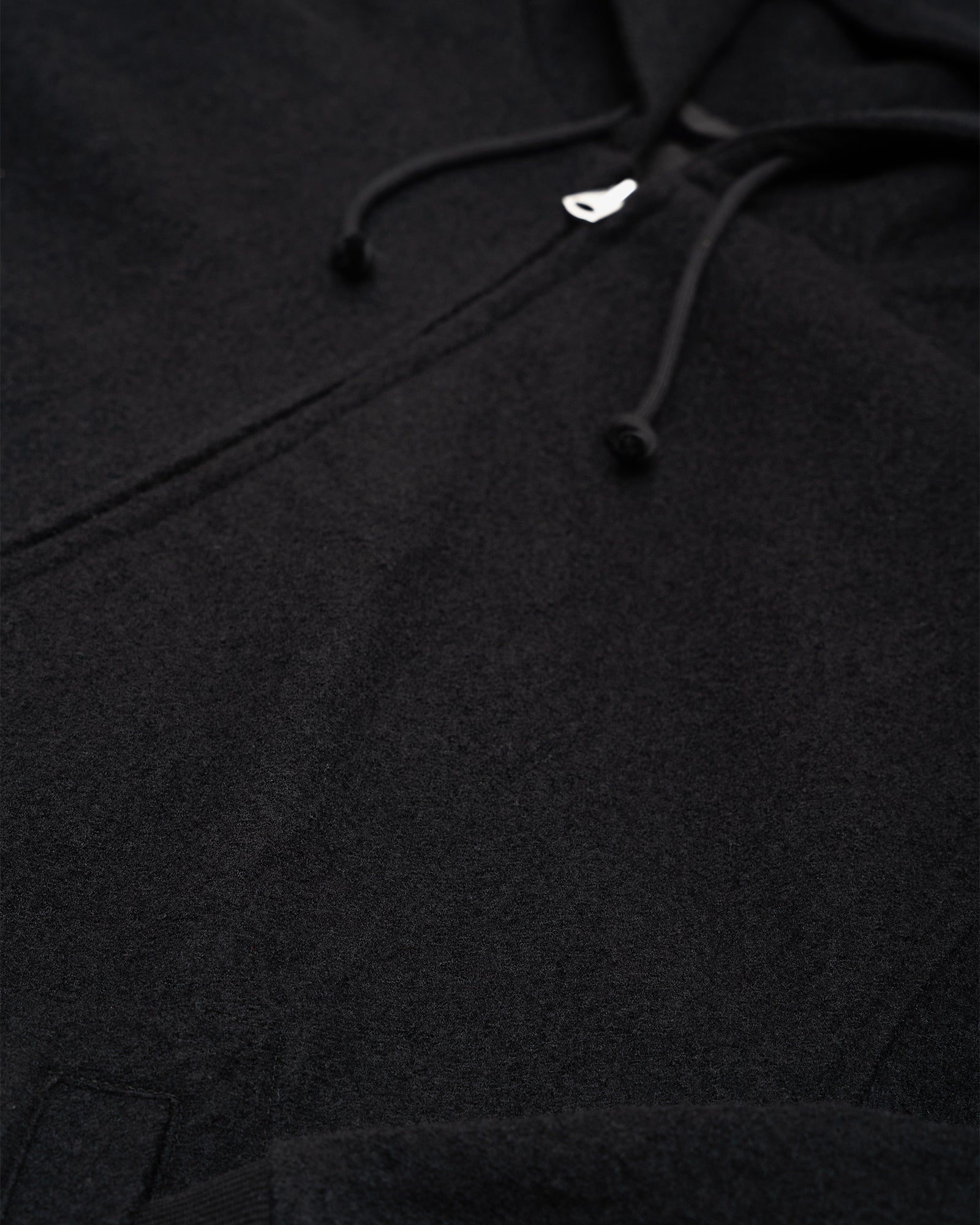 PARKA - BLACK PIECE DYED WOOL TWILL