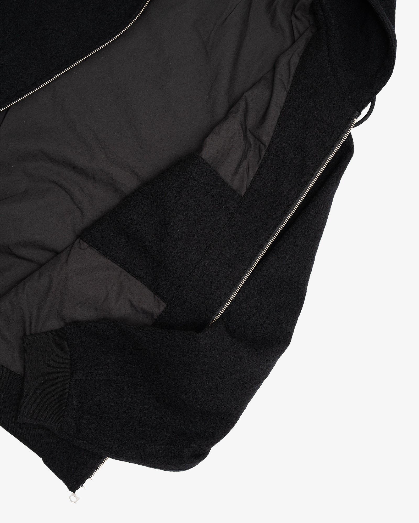 PARKA - BLACK PIECE DYED WOOL TWILL