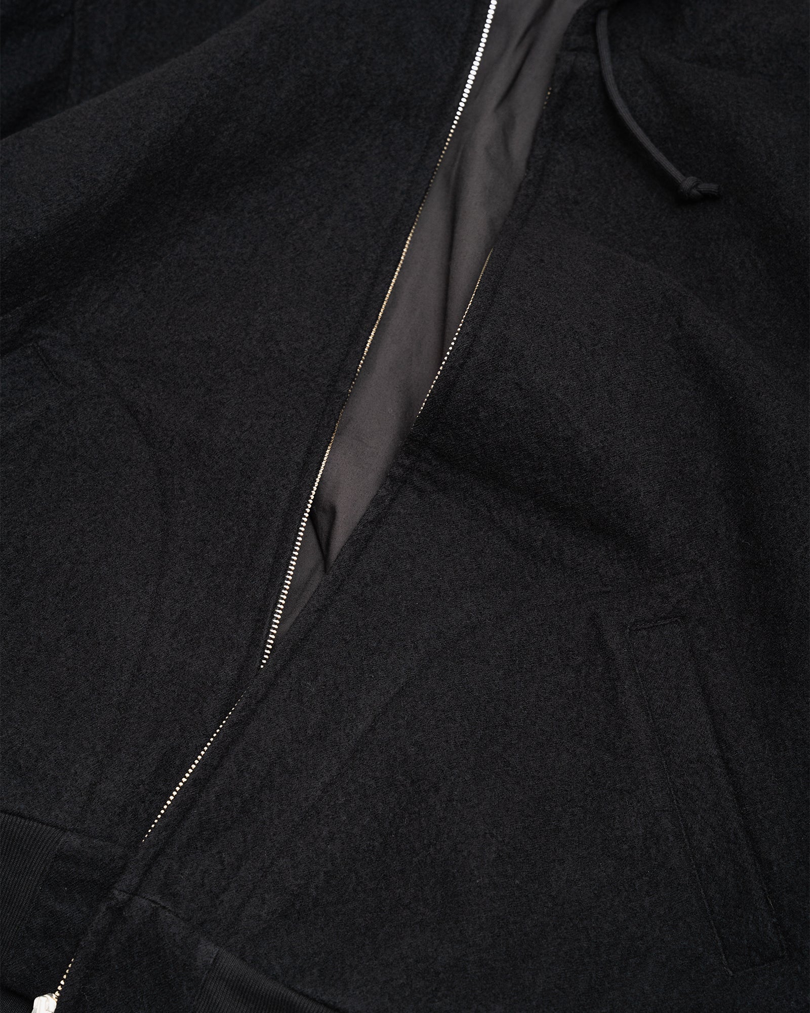 PARKA - BLACK PIECE DYED WOOL TWILL