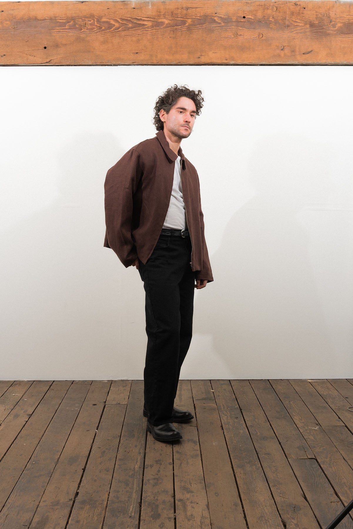 SITE JACKET - CHESTNUT BELGIAN LINEN
