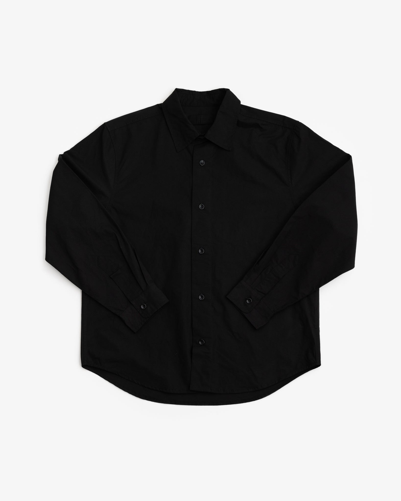FILTER SHIRT - BLACK COTTON WASHI