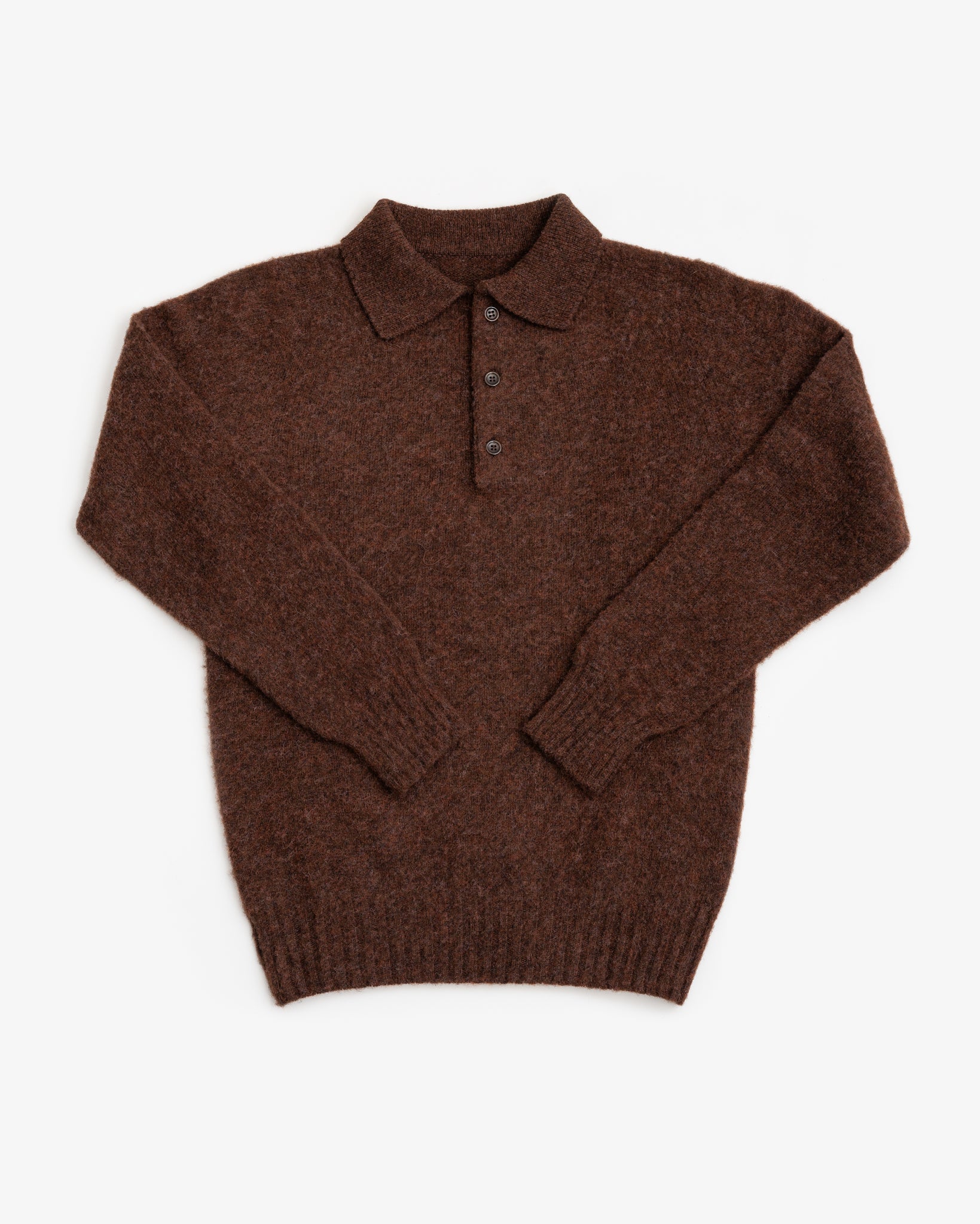 SHETLAND POLO - ESPRESSO