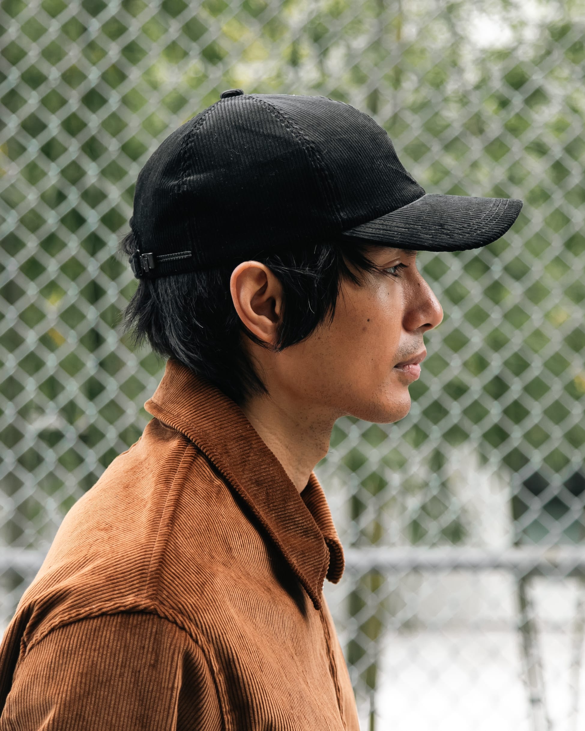 6 PANEL CAP - BLACK 10 WALE ITALIAN CORDUROY – James Coward