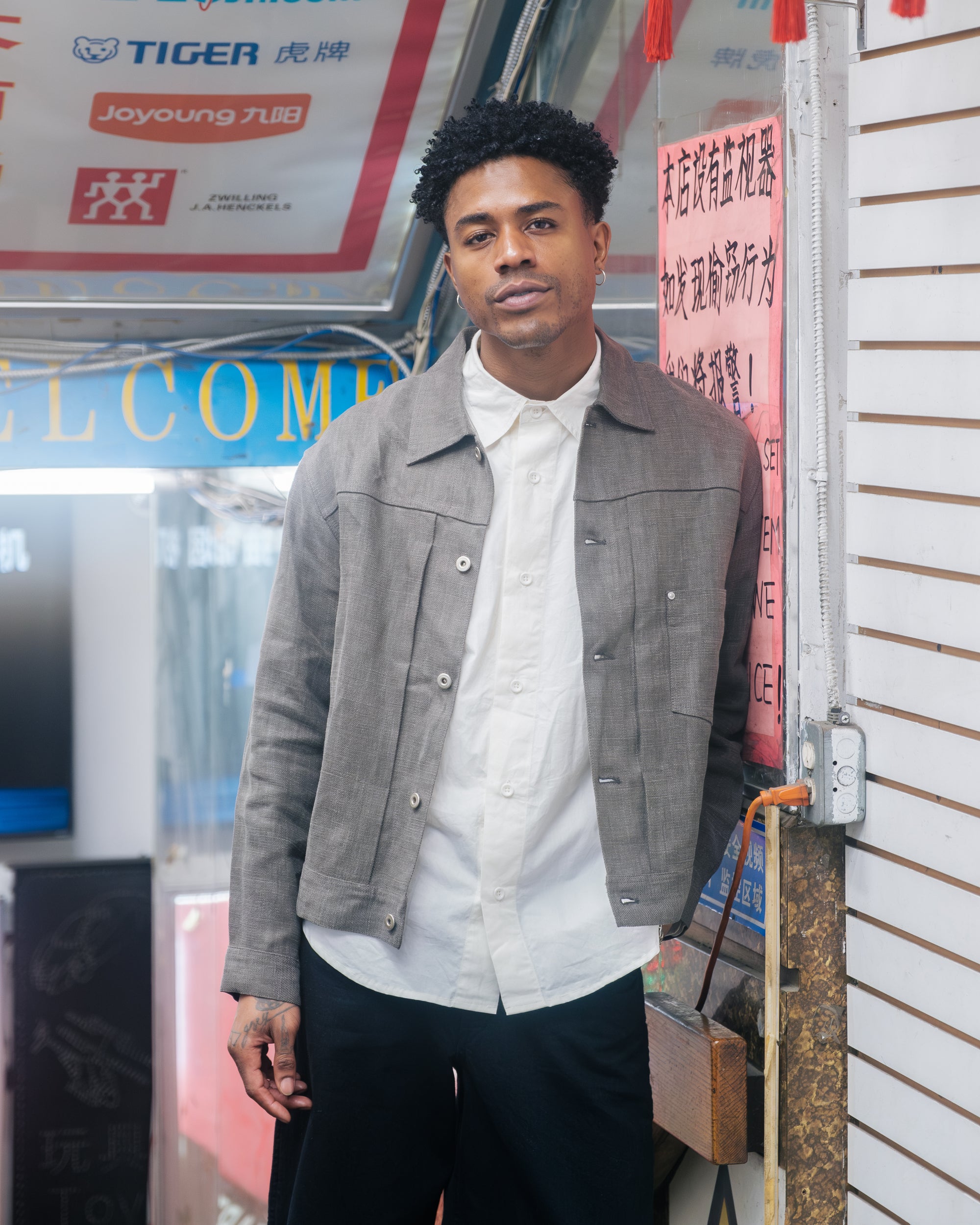 RANGE JACKET - LEAD BELGIAN LINEN