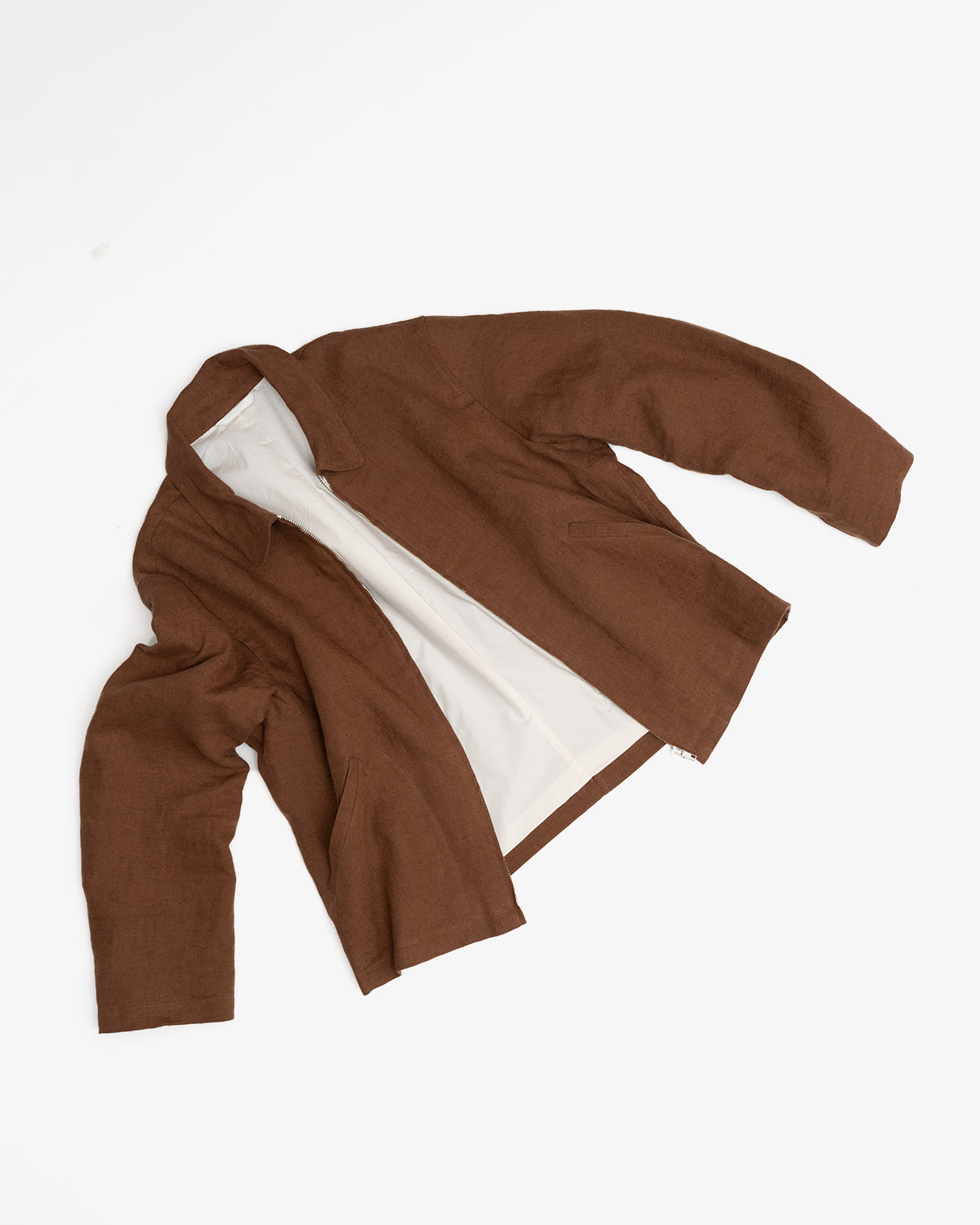 SITE JACKET - BROWN WELTERWEIGHT BELGIAN LINEN – James Coward