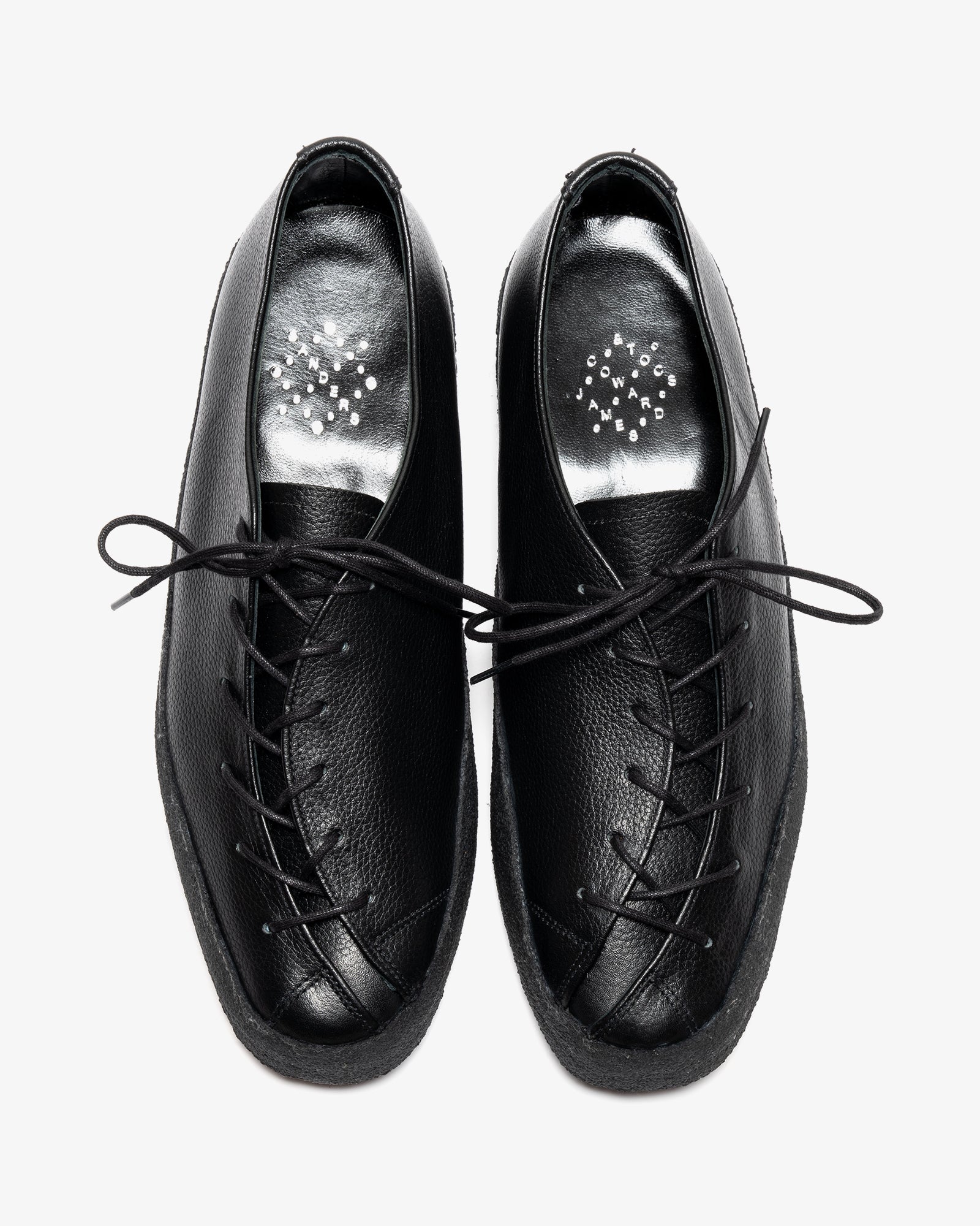 BANANA SHOE - BLACK GRAIN LEATHER – James Coward