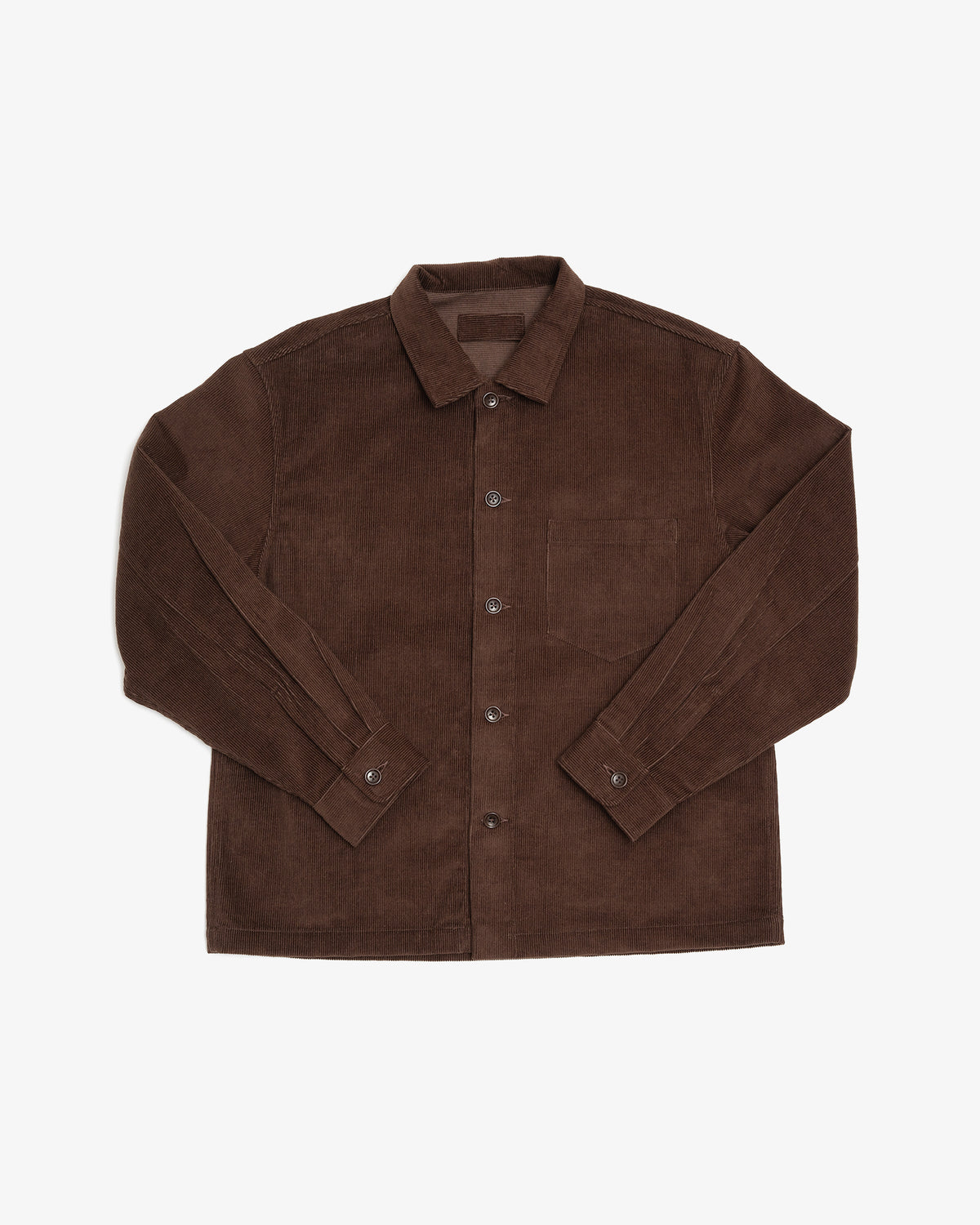 TRAVAIL SHIRT - DARK BROWN YARN DYED COTTON CORDUROY