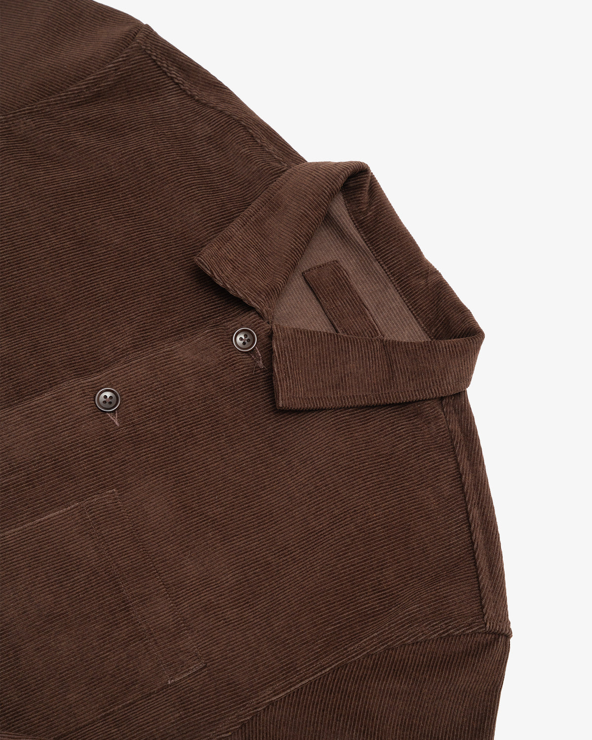 TRAVAIL SHIRT - DARK BROWN YARN DYED COTTON CORDUROY