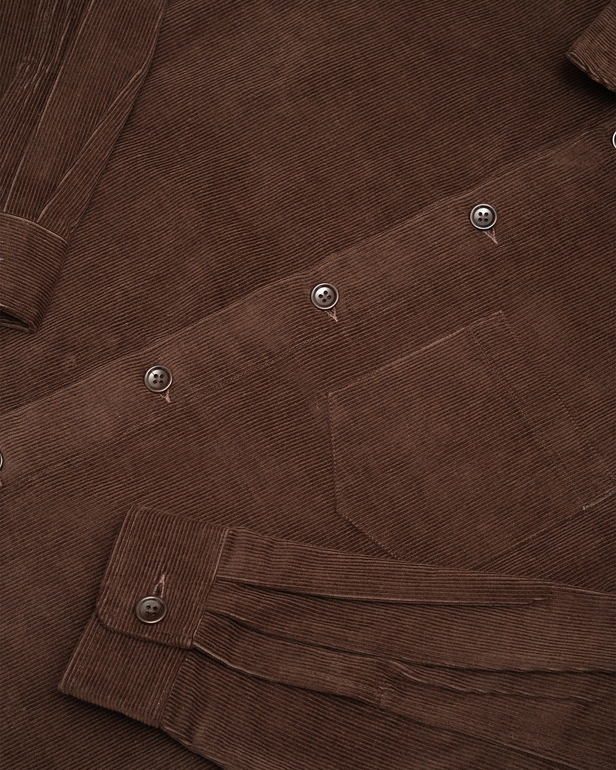TRAVAIL SHIRT - DARK BROWN YARN DYED COTTON CORDUROY