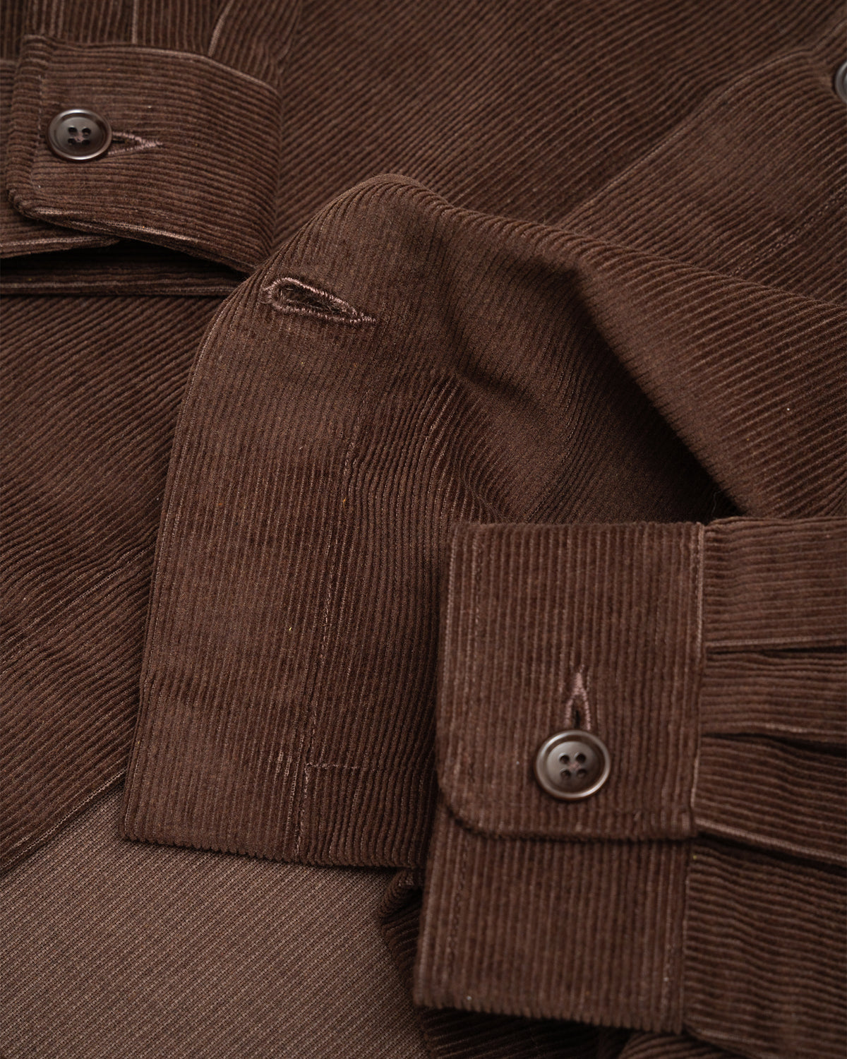 TRAVAIL SHIRT - DARK BROWN YARN DYED COTTON CORDUROY