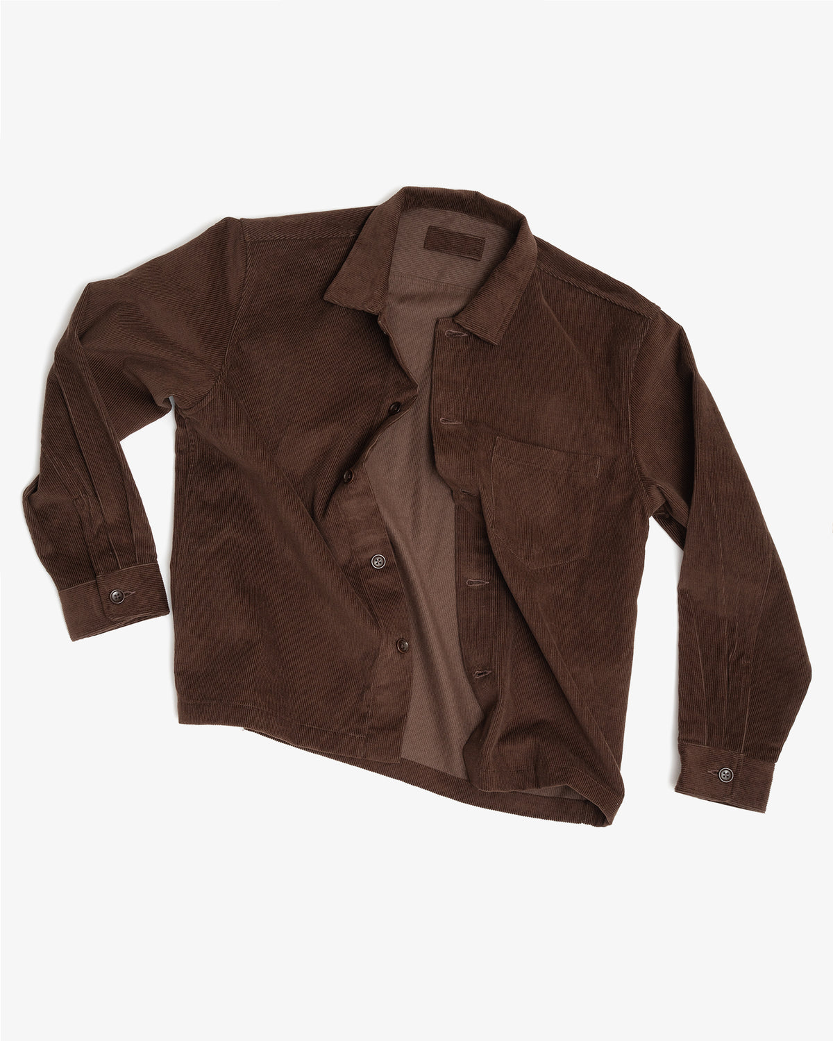 TRAVAIL SHIRT - DARK BROWN YARN DYED COTTON CORDUROY
