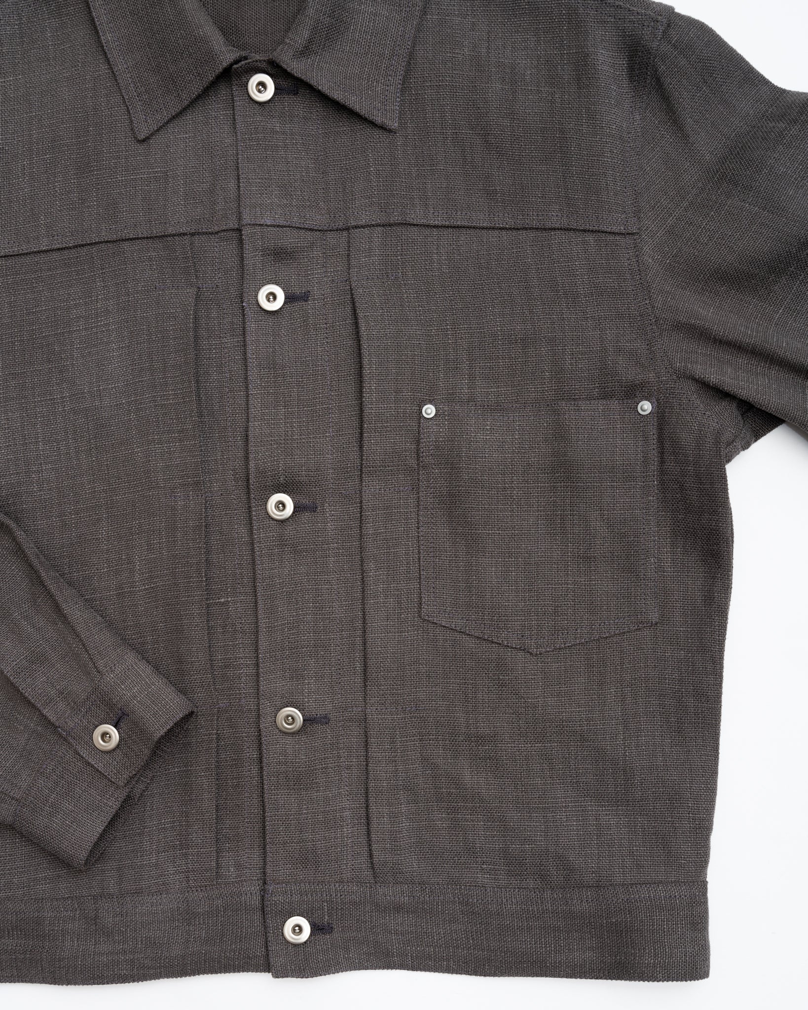 RANGE JACKET - LEAD BELGIAN LINEN