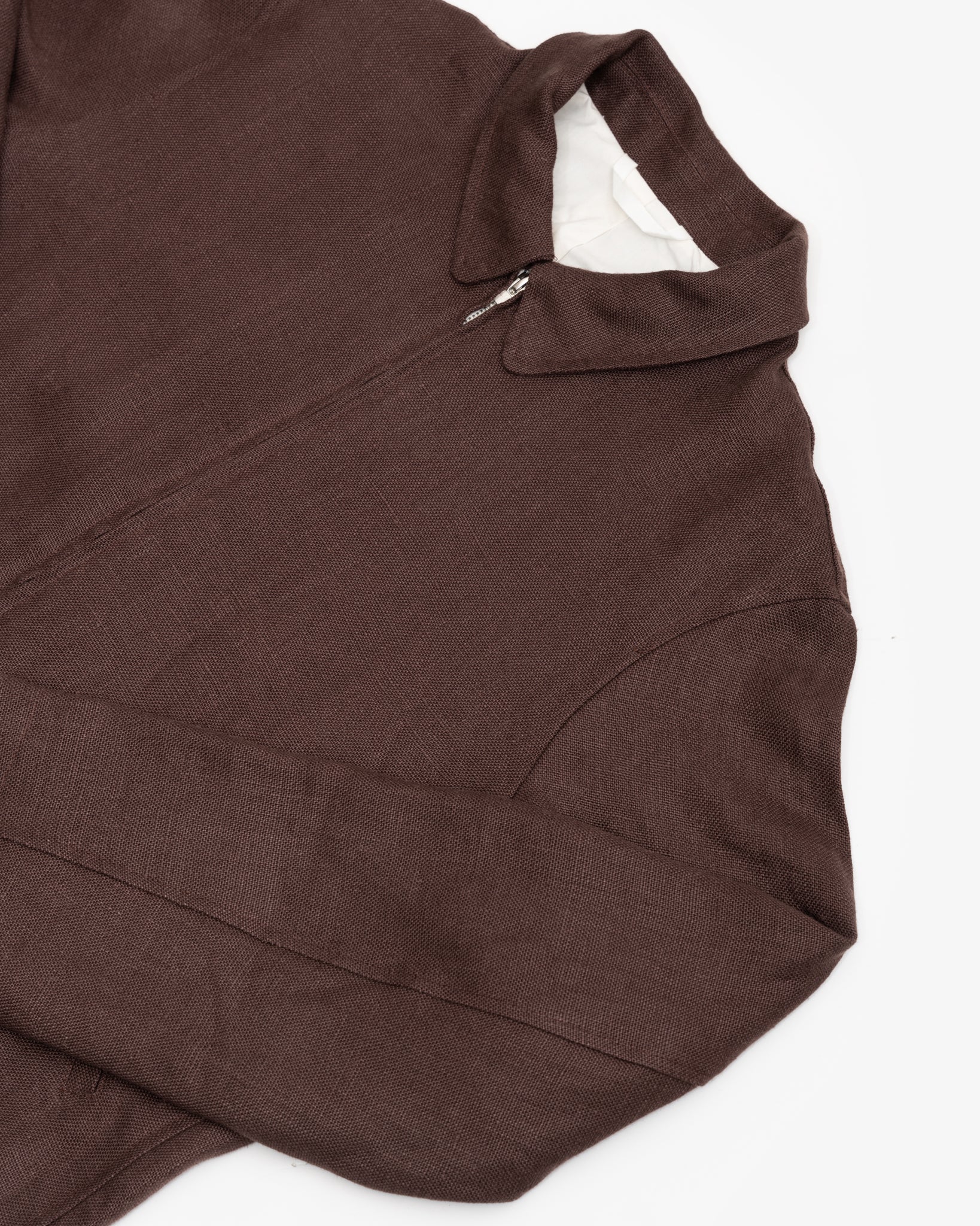 SITE JACKET - CHESTNUT BELGIAN LINEN – James Coward