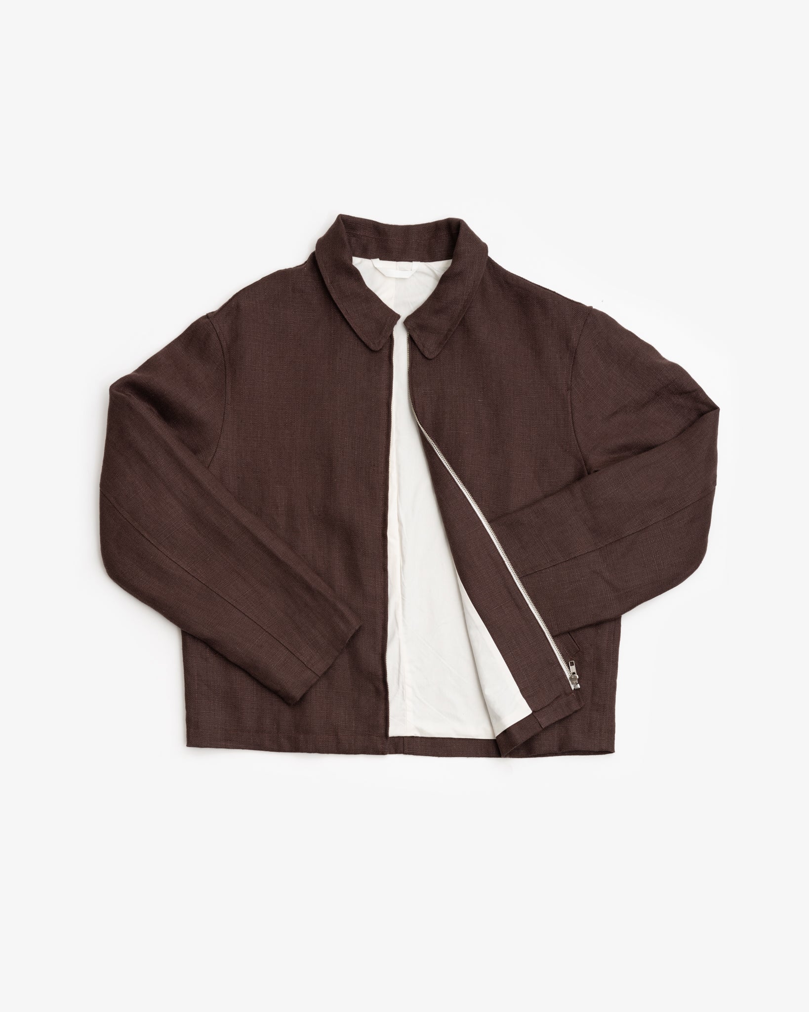 SITE JACKET - CHESTNUT BELGIAN LINEN – James Coward