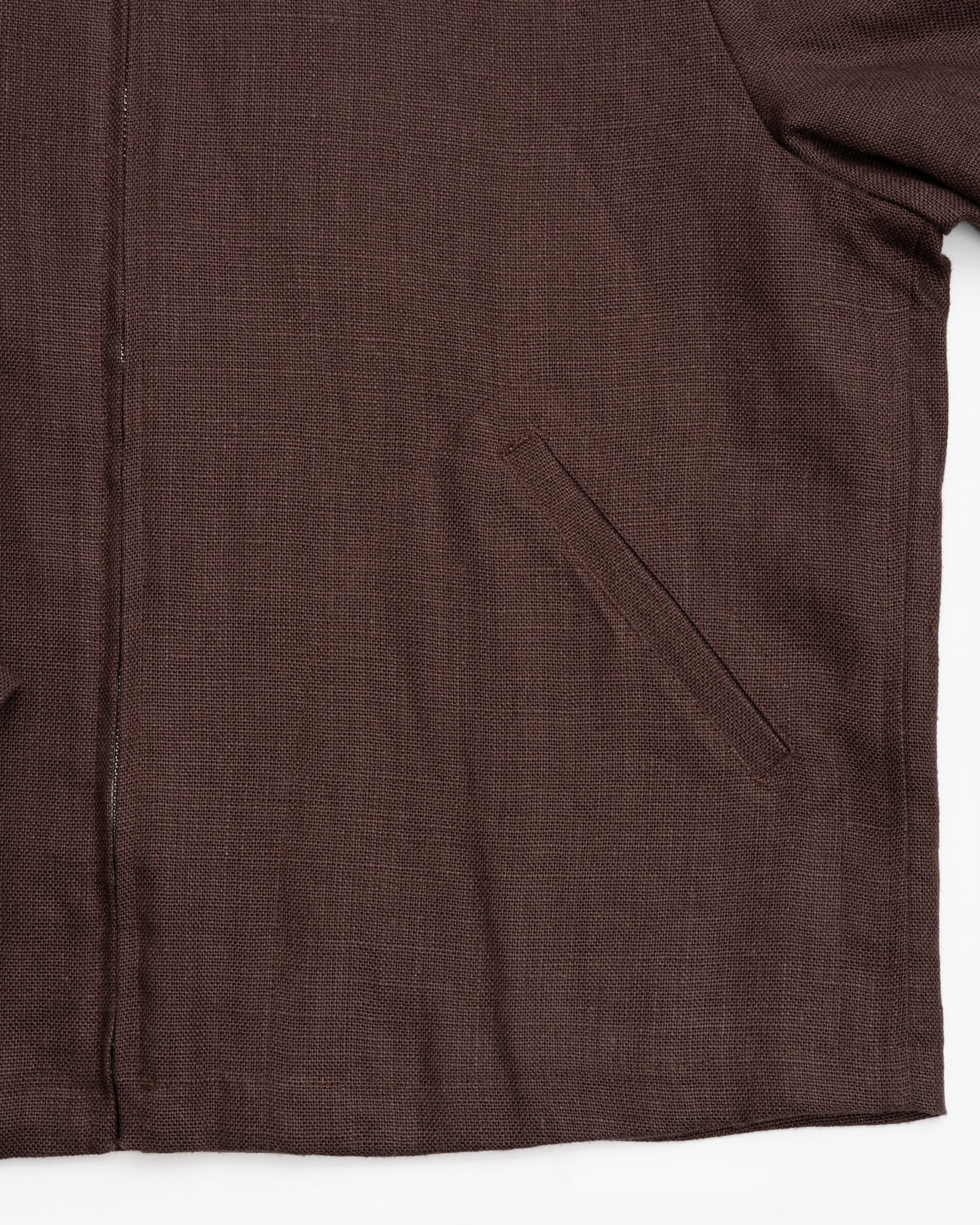 SITE JACKET - CHESTNUT BELGIAN LINEN – James Coward