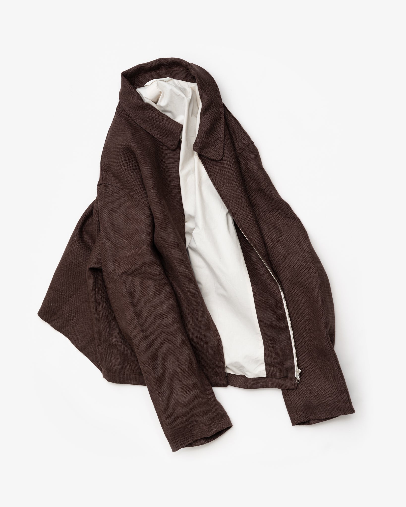 SITE JACKET - CHESTNUT BELGIAN LINEN – James Coward