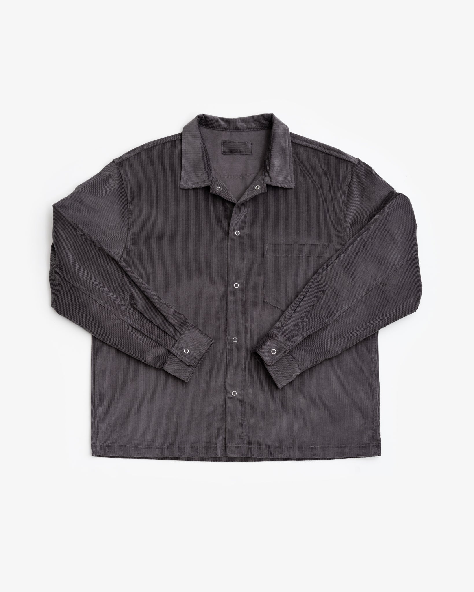 WORKSHOP SHIRT - CHARCOAL COTTON CORDUROY