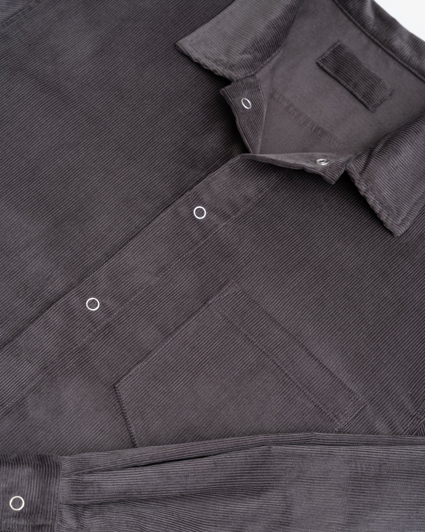 WORKSHOP SHIRT - CHARCOAL COTTON CORDUROY