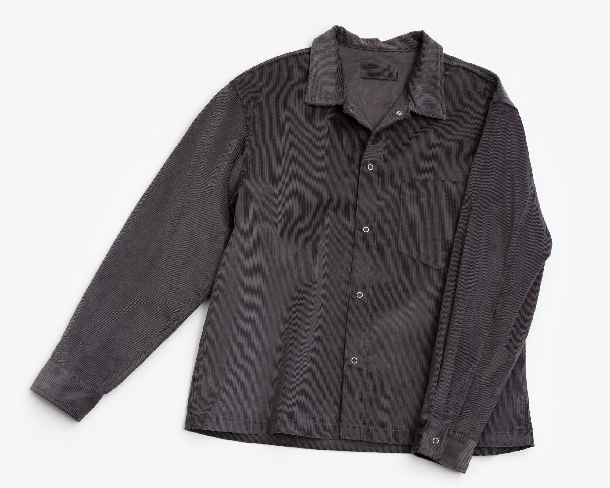 WORKSHOP SHIRT - CHARCOAL COTTON CORDUROY