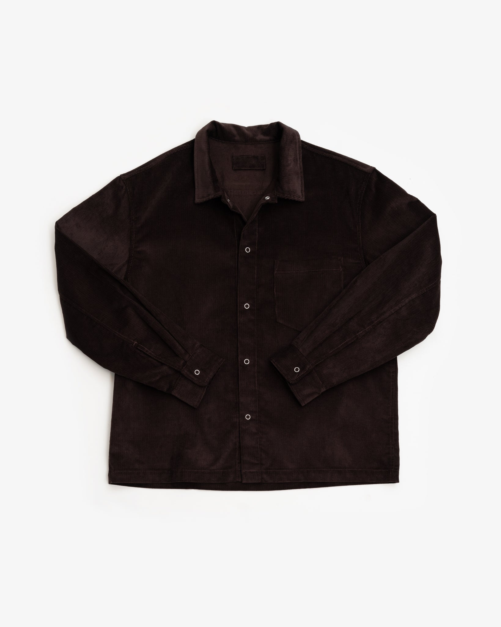 WORKSHOP SHIRT - DARK BROWN COTTON CORDUROY