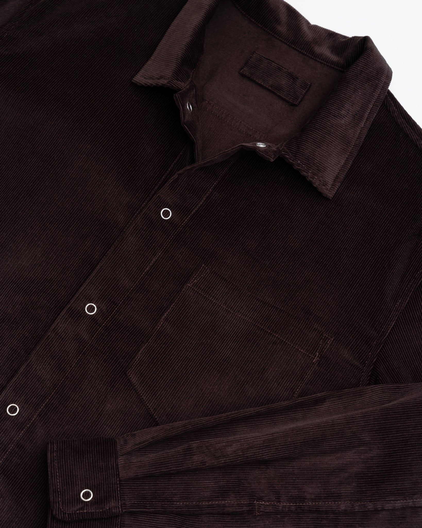 WORKSHOP SHIRT - DARK BROWN COTTON CORDUROY