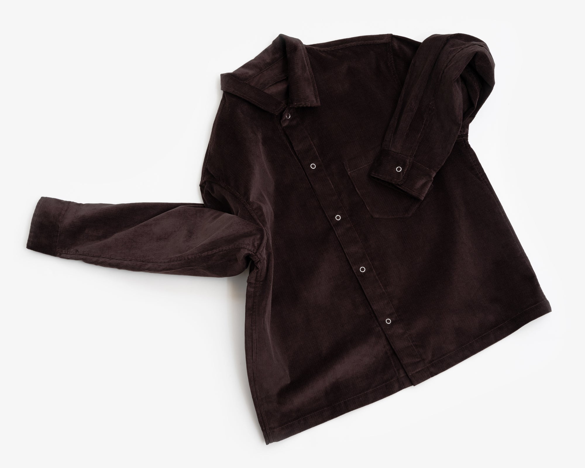 WORKSHOP SHIRT - DARK BROWN COTTON CORDUROY