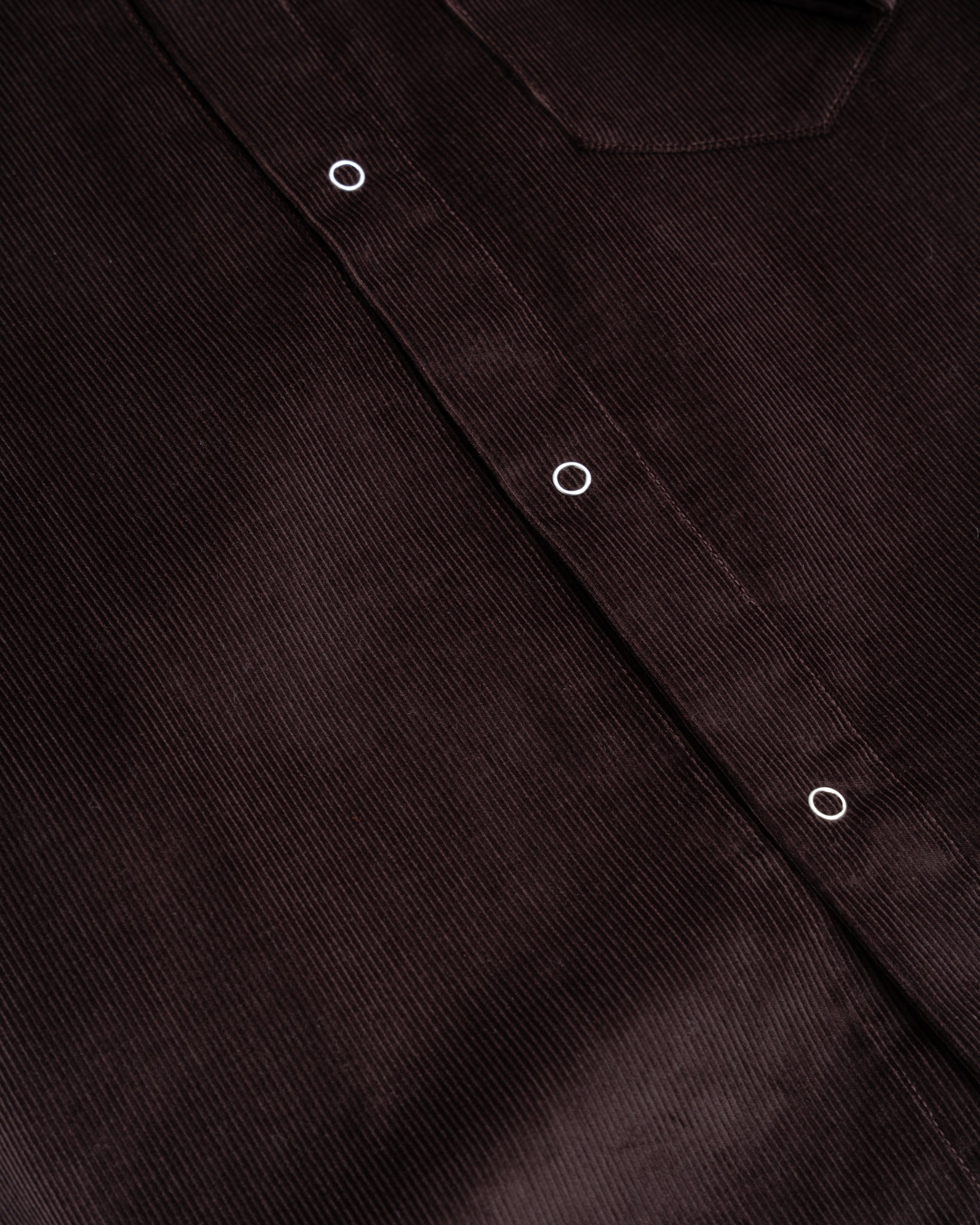 WORKSHOP SHIRT - DARK BROWN COTTON CORDUROY