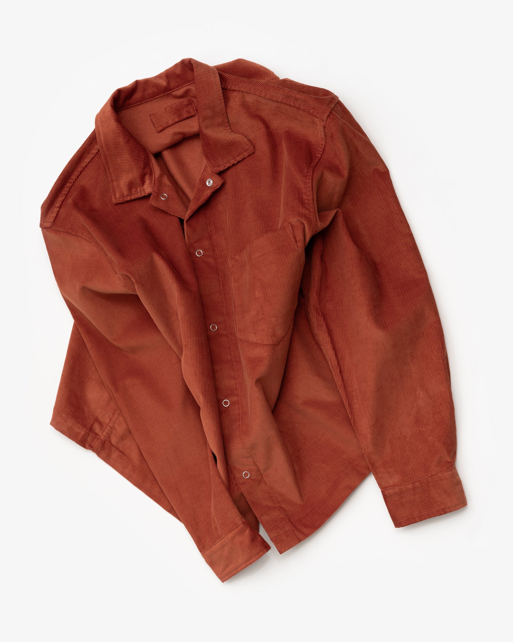 WORKSHOP SHIRT - RUST COTTON CORDUROY – James Coward