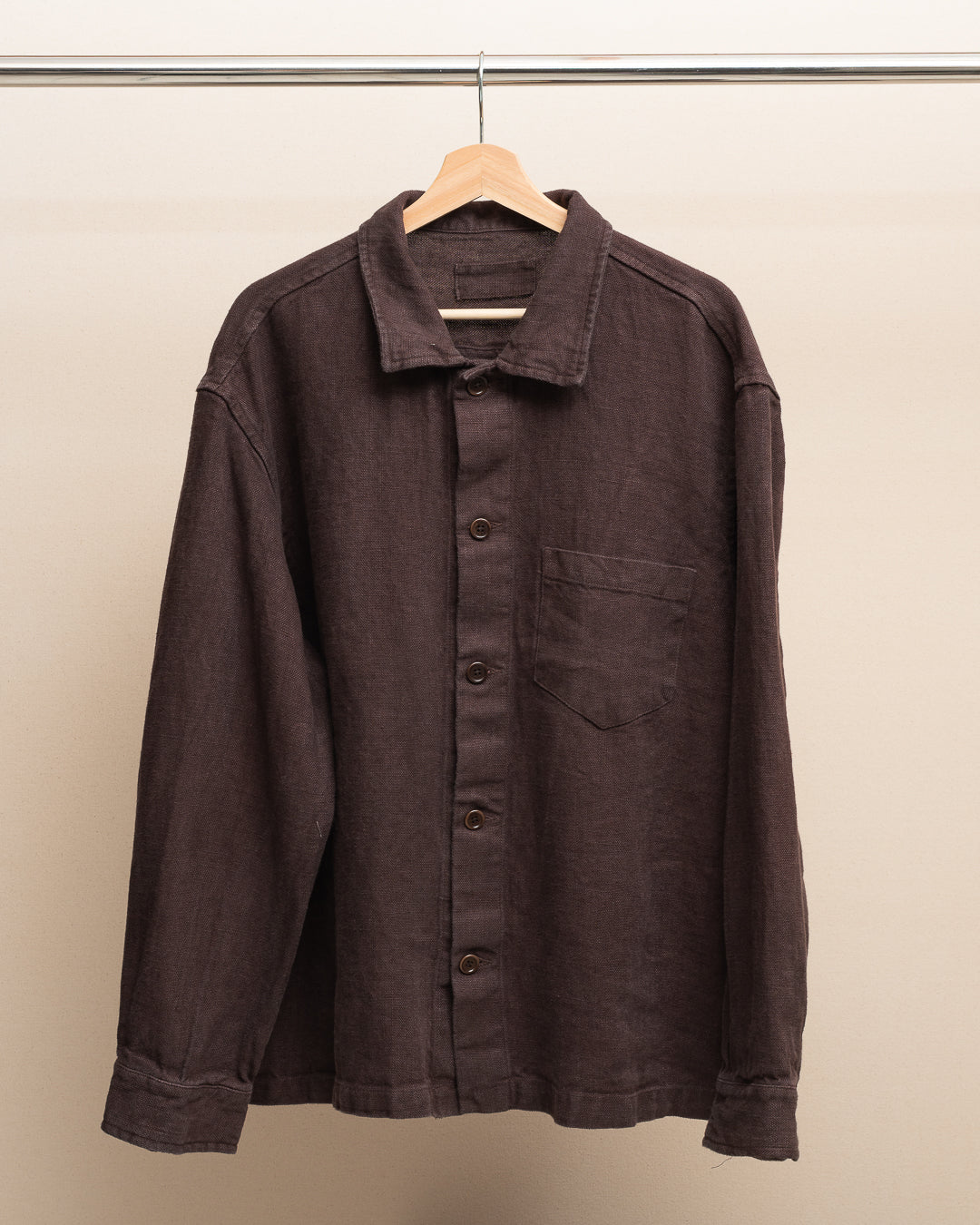TRAVAIL SHIRT - STUDIO DYED BELGIAN LINEN(SR012)