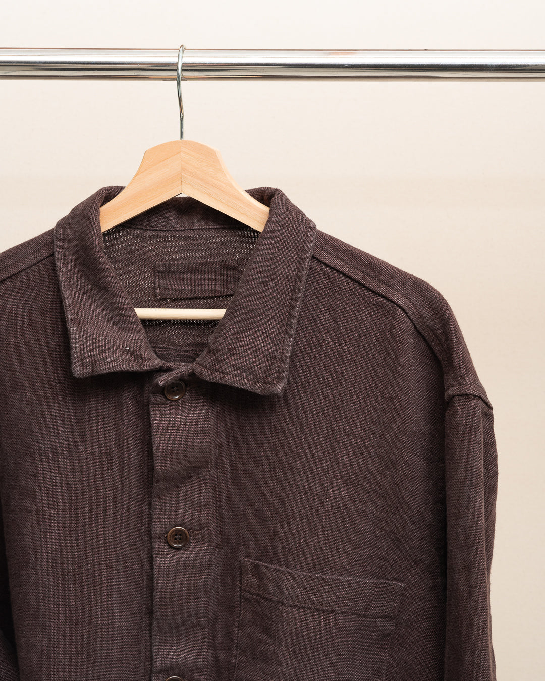 TRAVAIL SHIRT - STUDIO DYED BELGIAN LINEN(SR012)