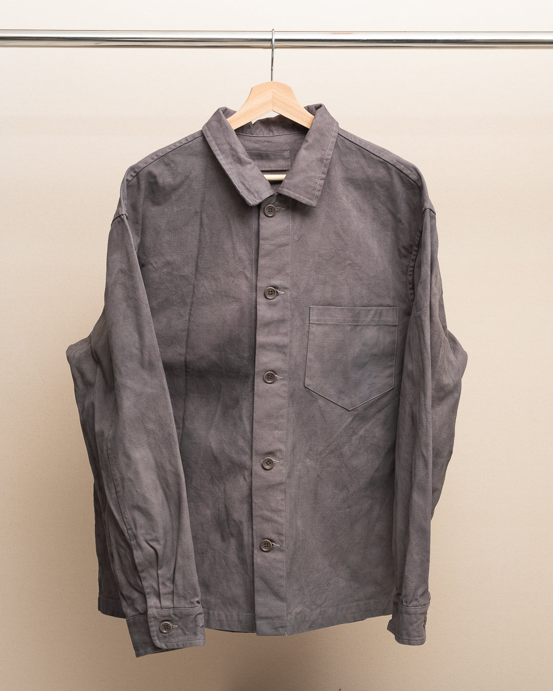 TRAVAIL SHIRT - STUDIO DYED COTTON HALF PANAMA (SR014)