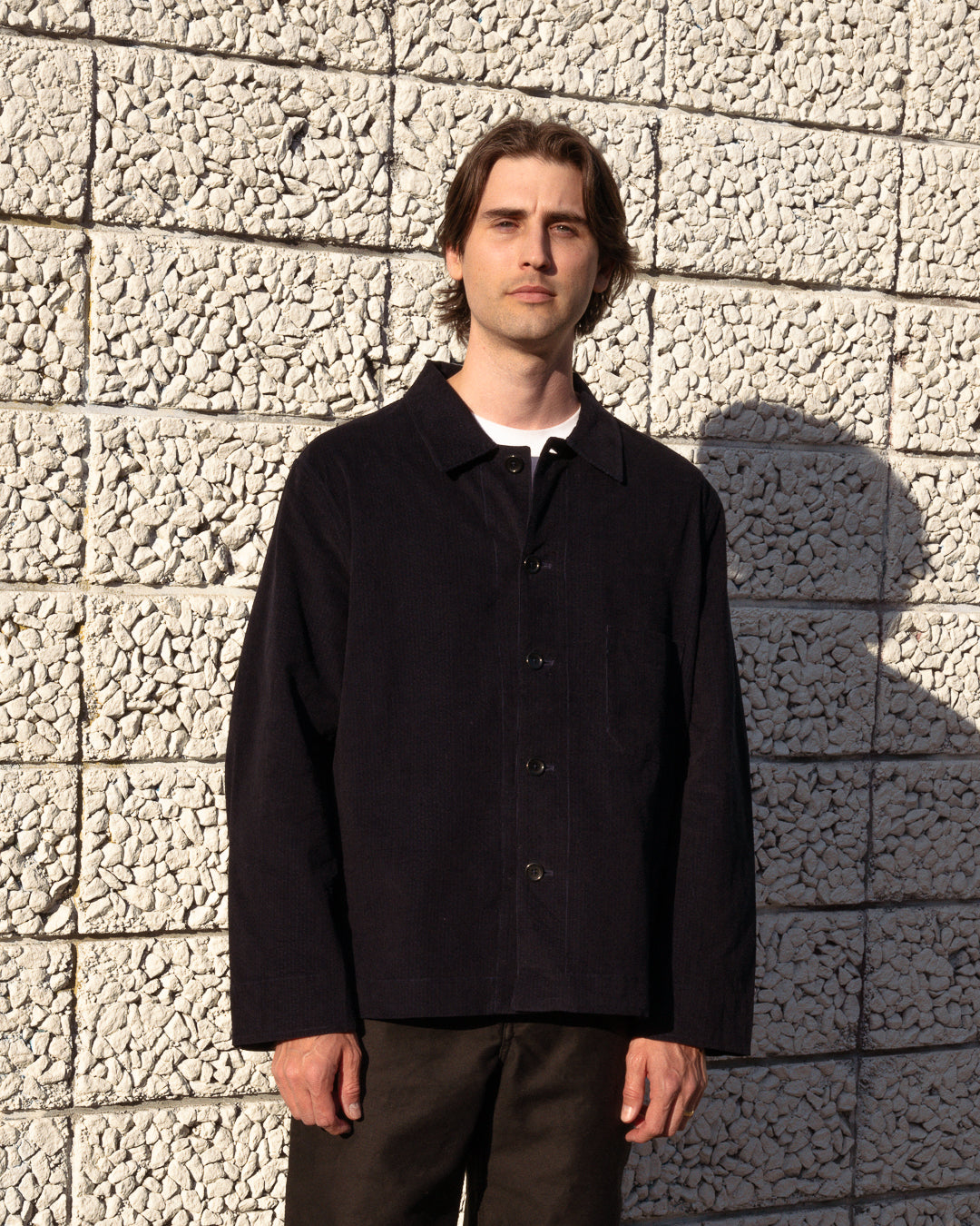 23ss BOWTE CHAMRAY COLLAR SHIRT バウト VINTAGE IVY- BAND COLLAR DARK CHAMBRAY – Kamakura Shirts Global