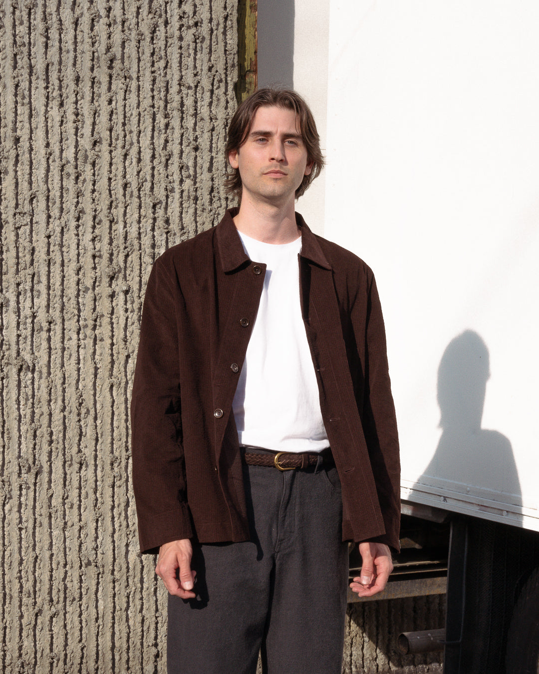 カバーオール JAMES COWARD 2025S/S TRANSPORT SHIRT TRANSPORT SHIRT - DARK BROWN RIPPLE CORDUROY – James Coward