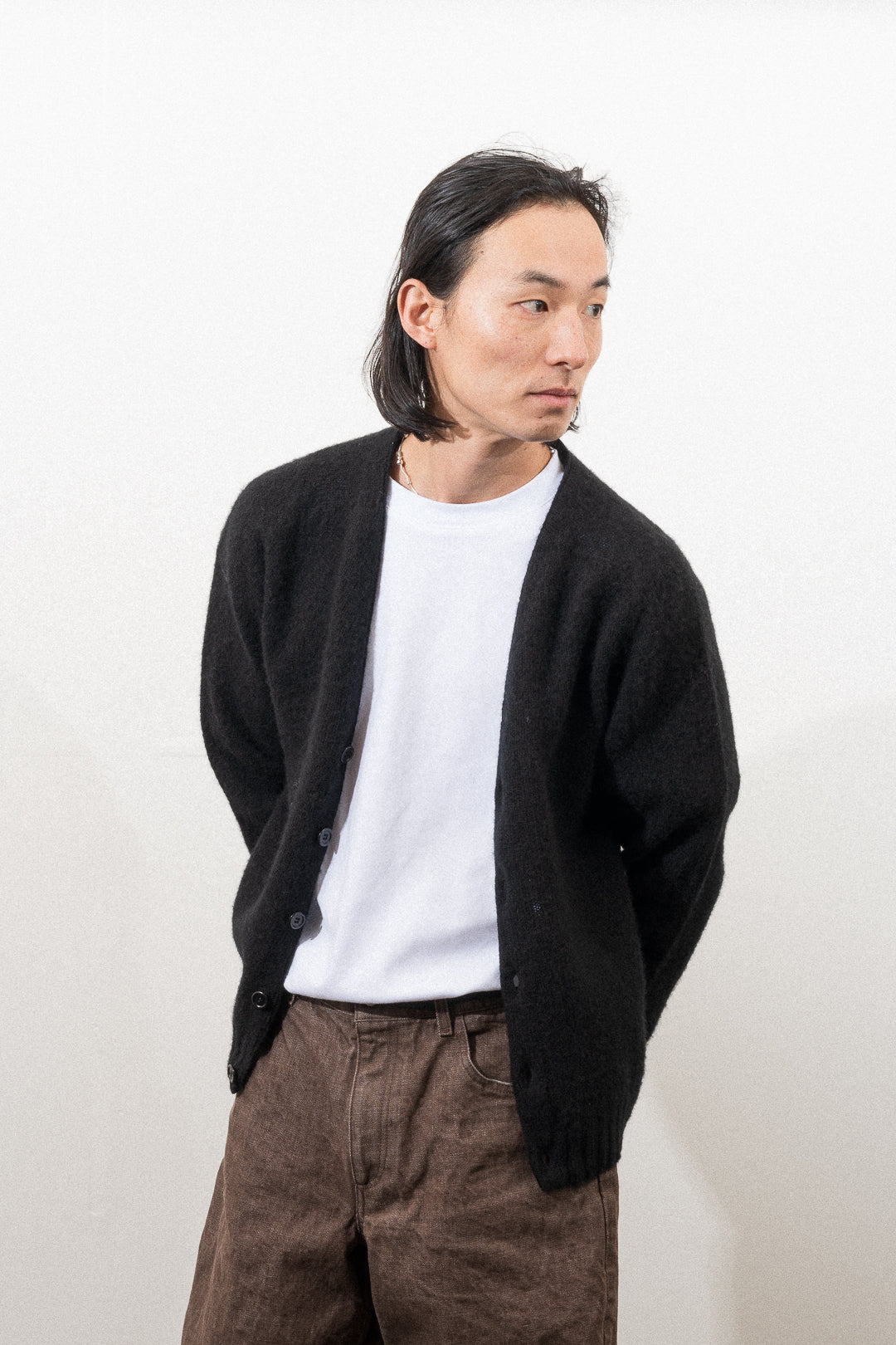 SHETLAND CARDIGAN - BLACK