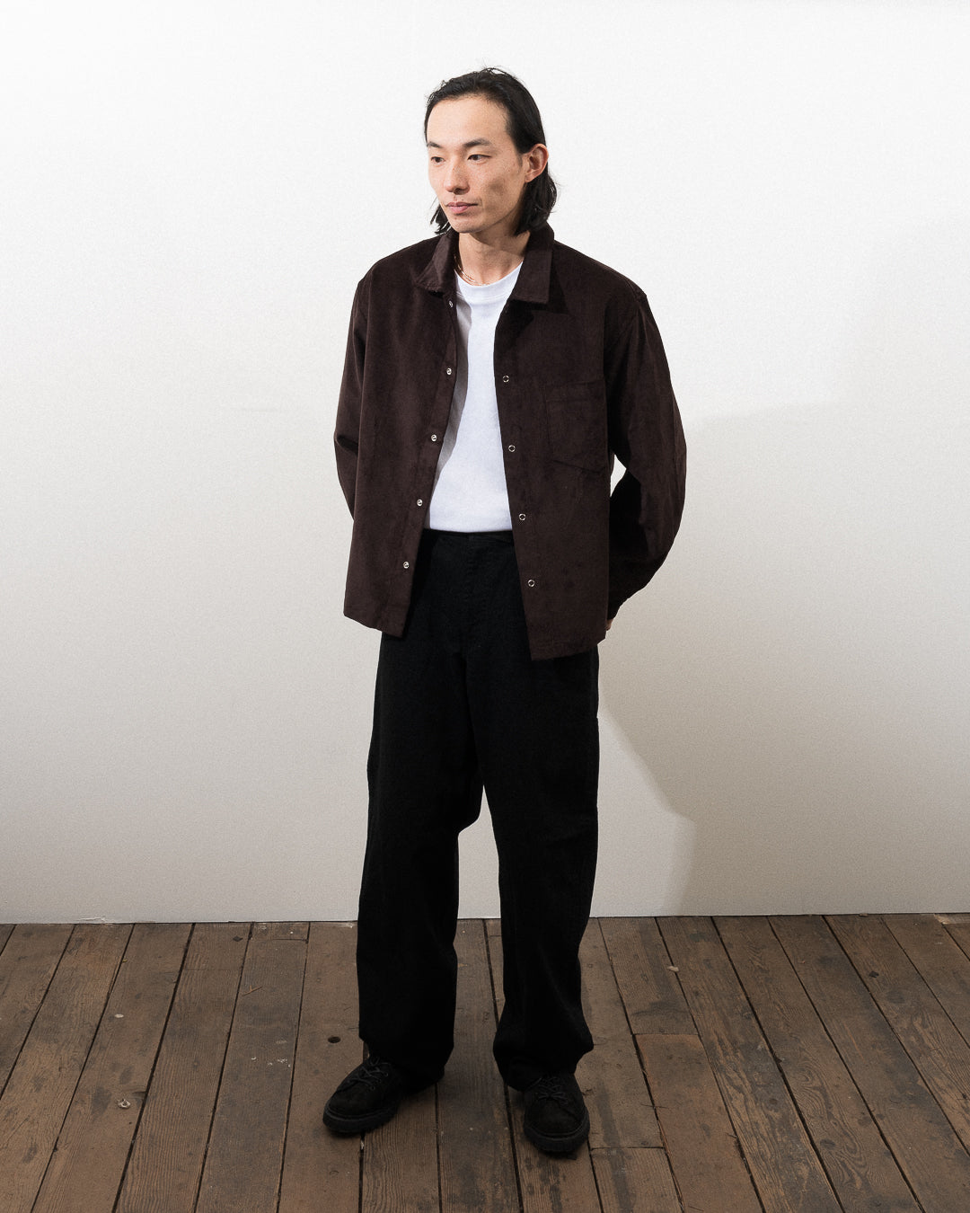 WORKSHOP SHIRT - DARK BROWN COTTON CORDUROY