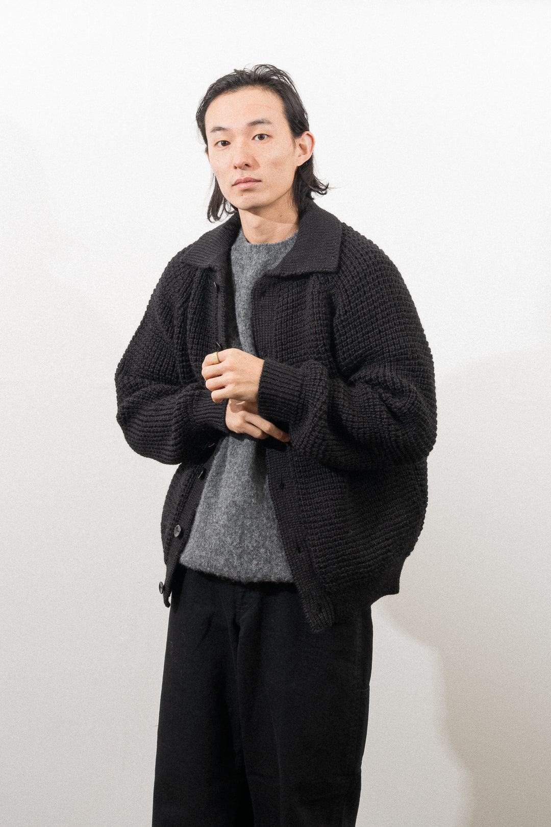 PICTOU CARDIGAN - BLACK – James Coward