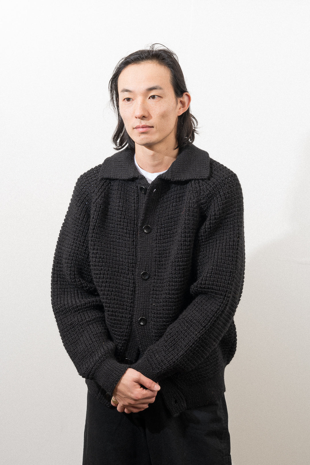 PICTOU CARDIGAN - BLACK – James Coward